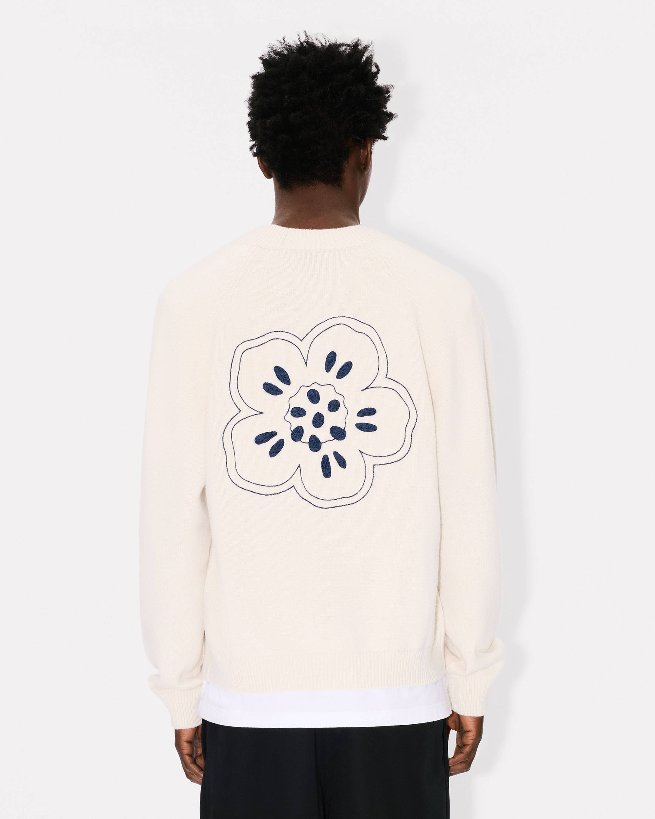 'Boke Flower' embroidered cardigan in wool