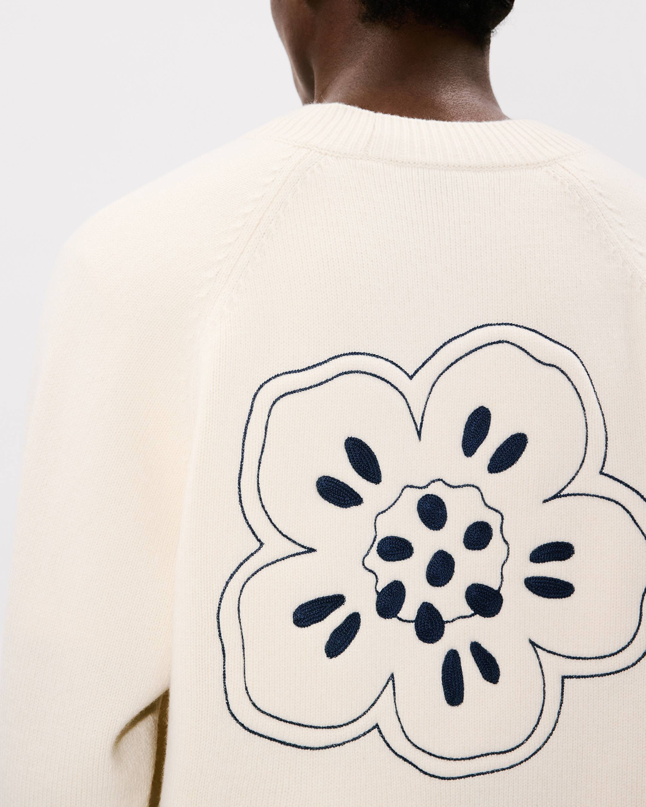 'Boke Flower' embroidered cardigan in wool