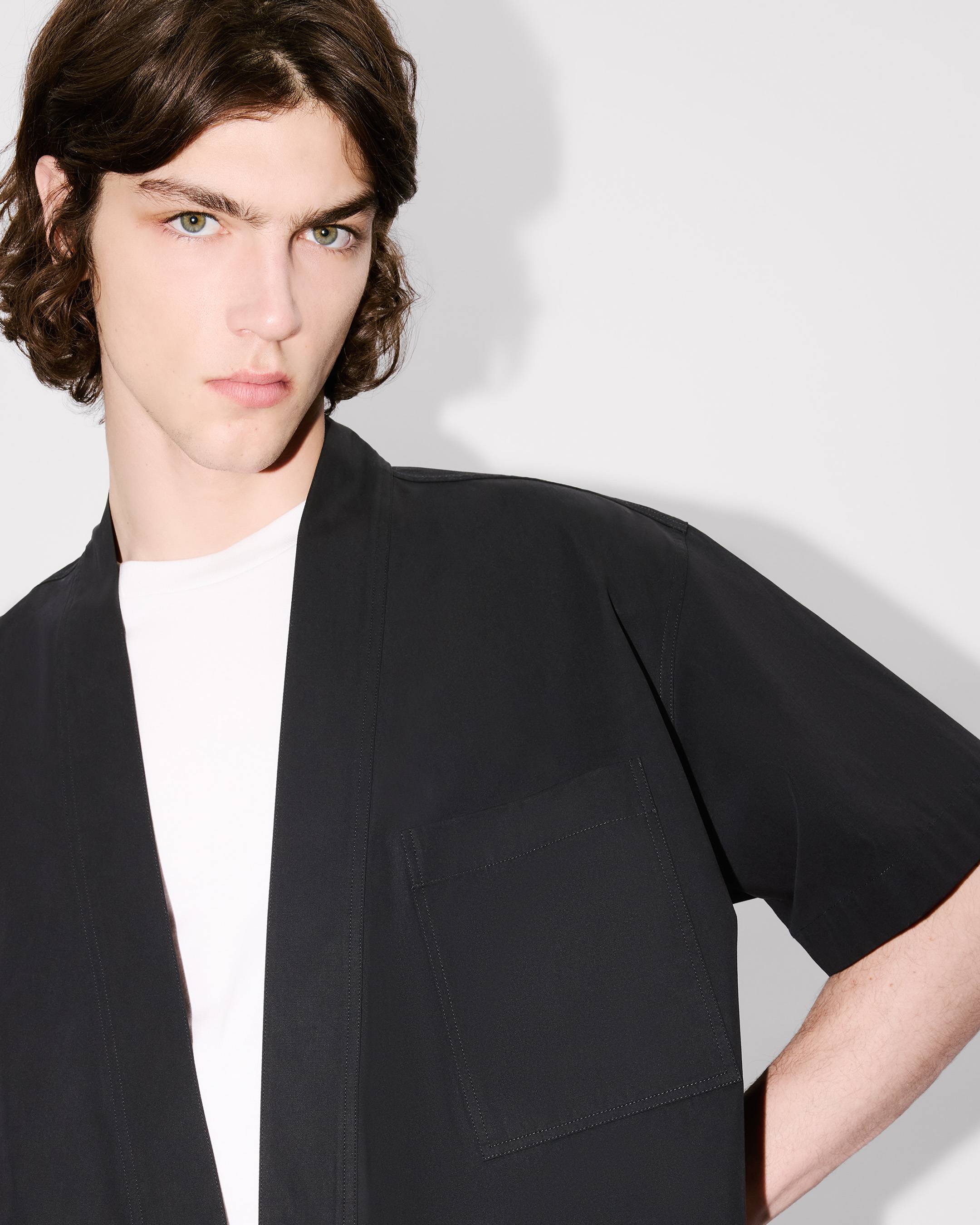 Kimono short sleeve shirt in cotton poplin | Men's | KENZO