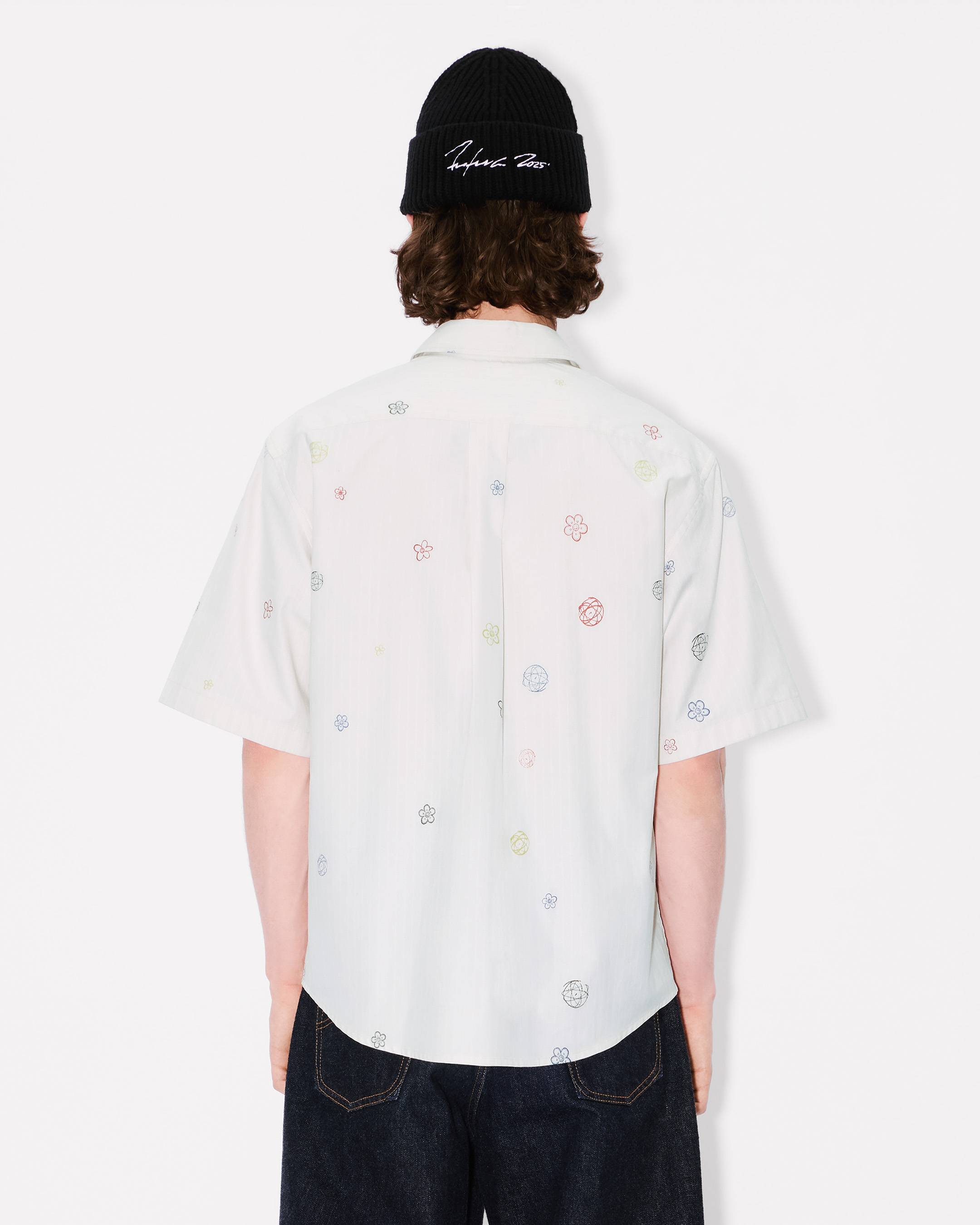 Camisa de manga corta de popelín de algodón bordada 'Kenzo x Futura 2000'