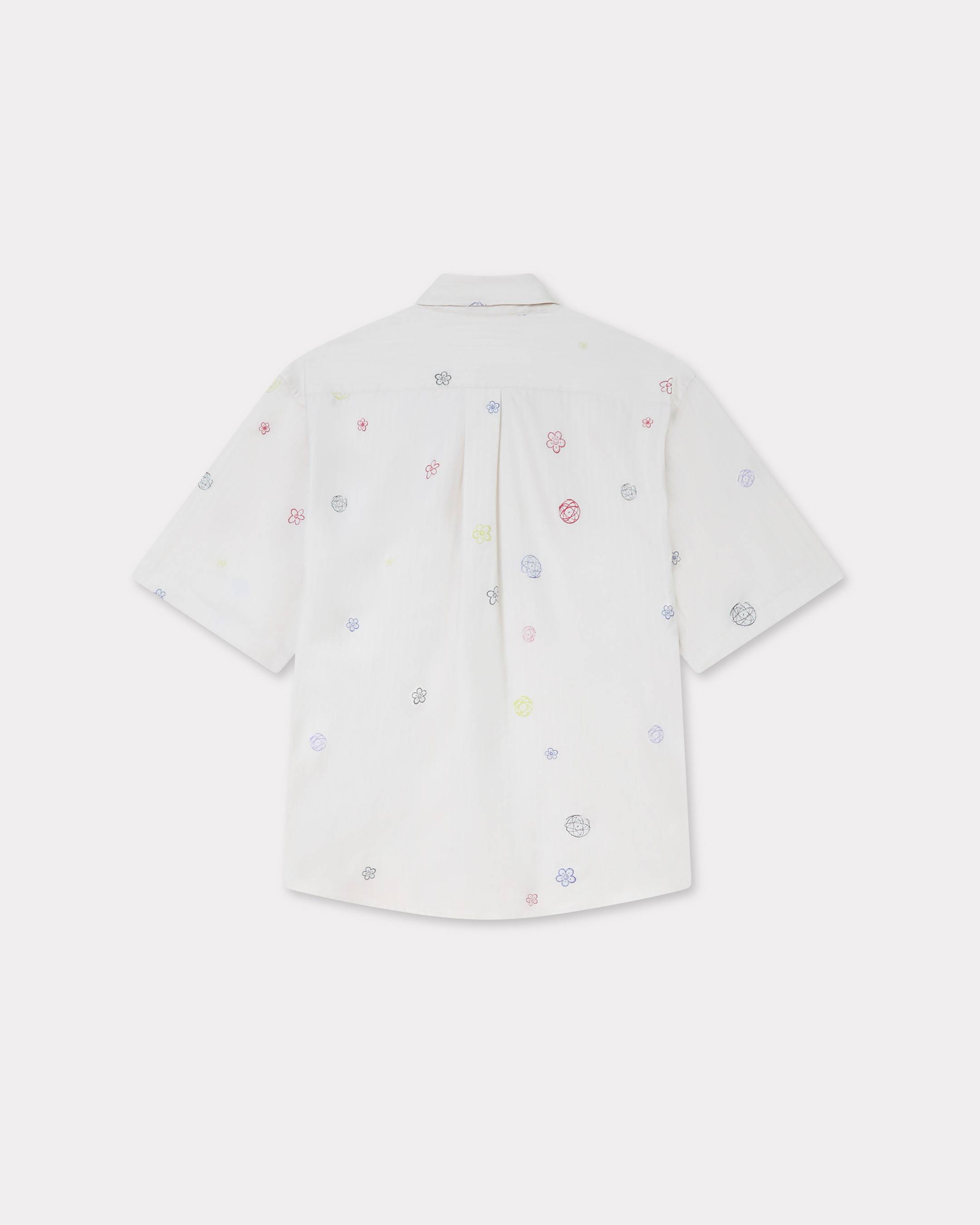 Camisa de manga corta de popelín de algodón bordada 'Kenzo x Futura 2000'