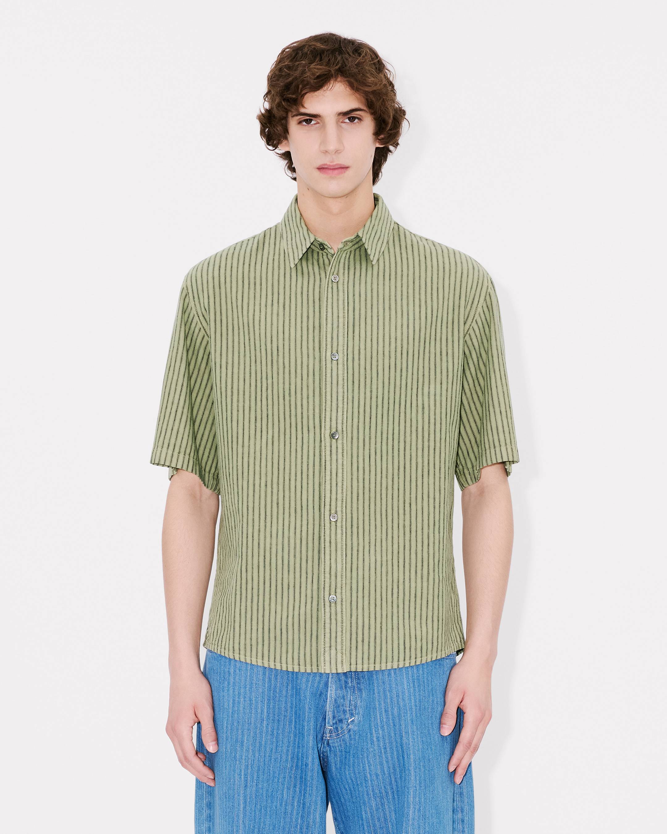 KENZO Coast Lines' short sleeve shirt in cotton linen