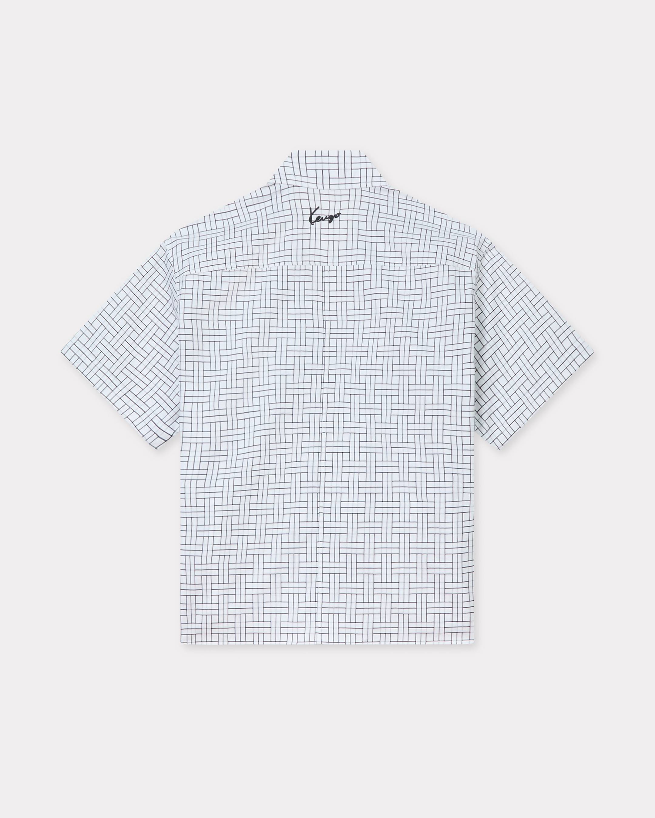 Camisa estilo kimono de manga corta de jacquard de algodón 'KENZO Weave'