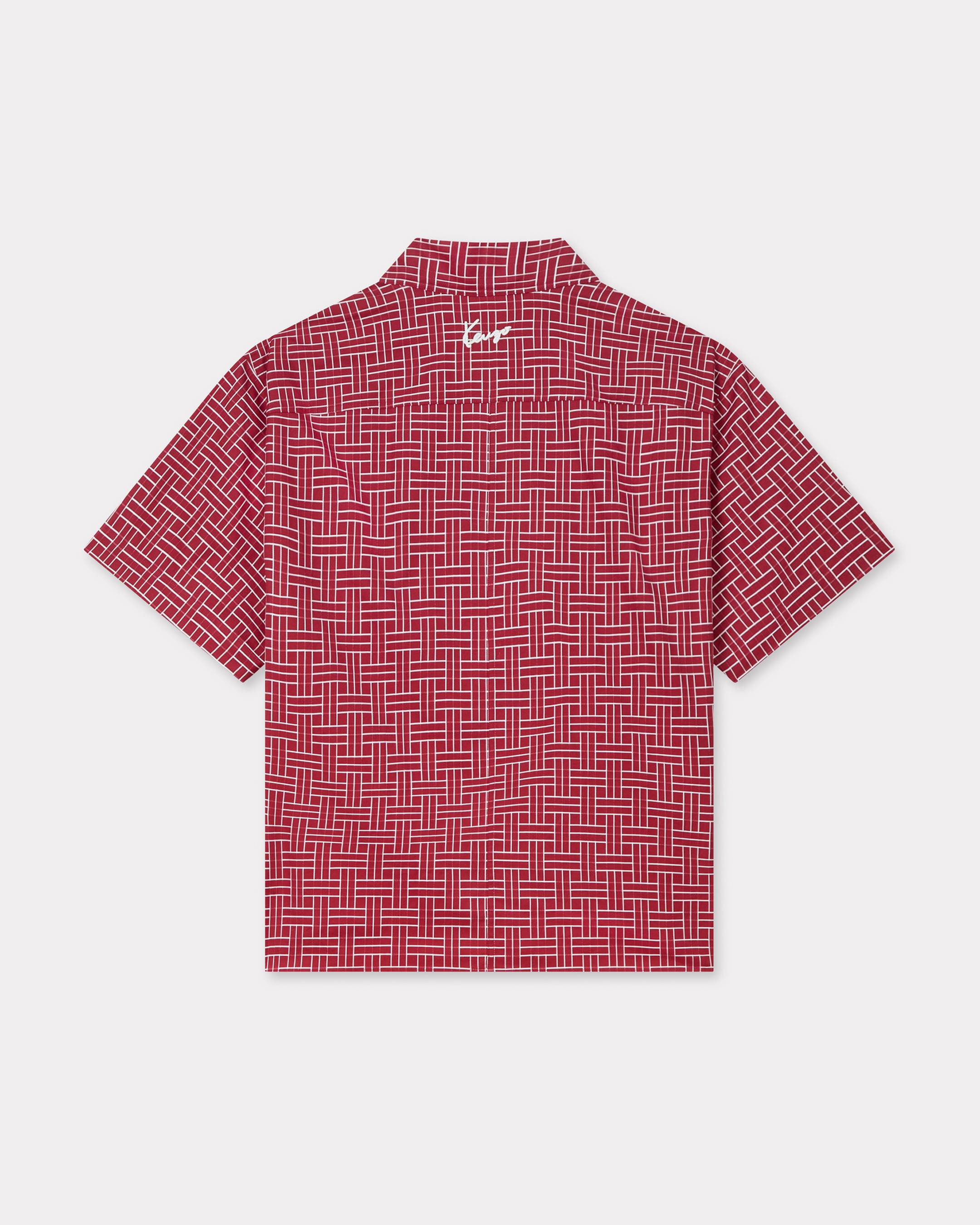 Camisa estilo kimono de manga corta de jacquard de algodón 'KENZO Weave'