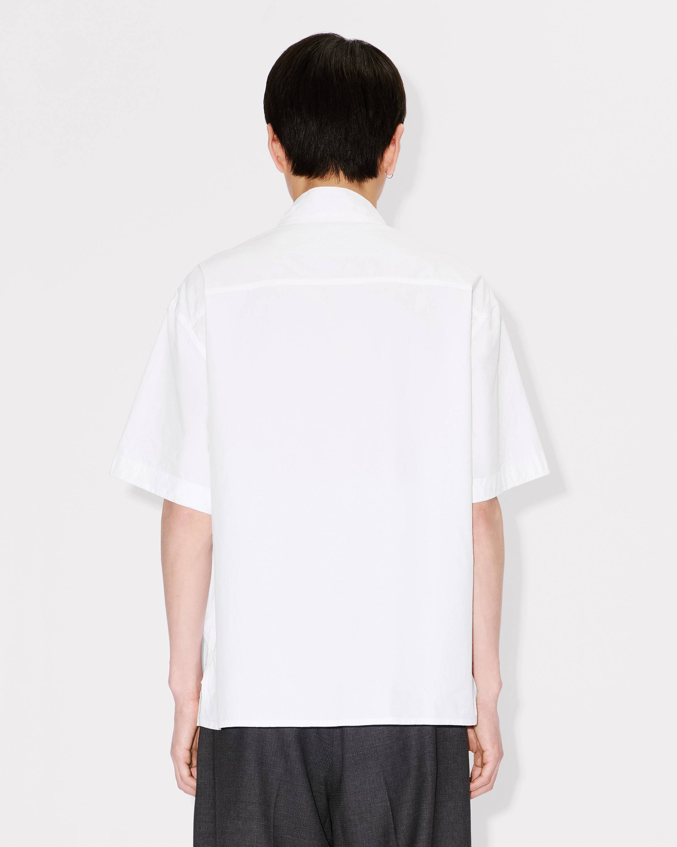 Kimono short sleeve shirt in cotton poplin
