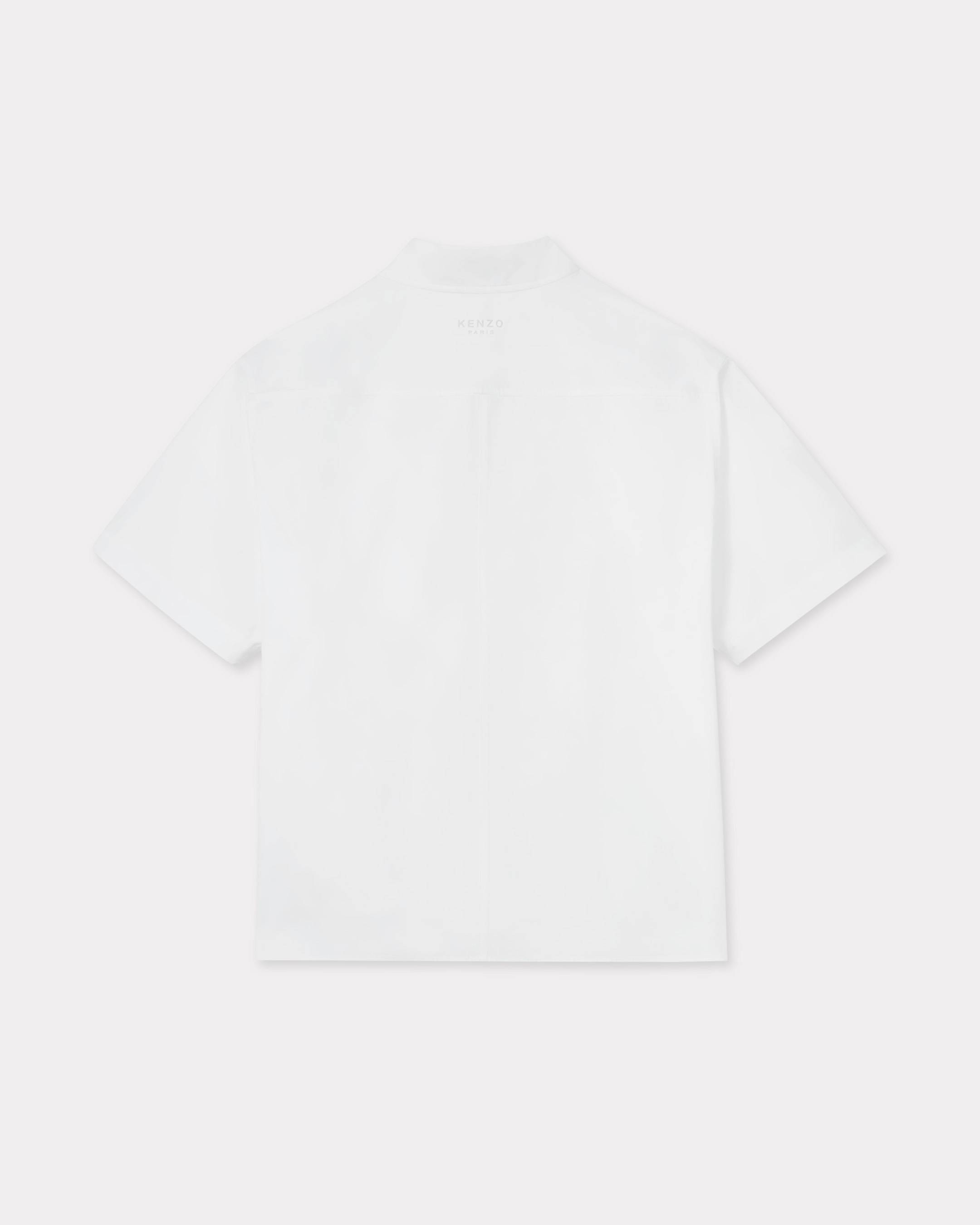Kimono short sleeve shirt in cotton poplin