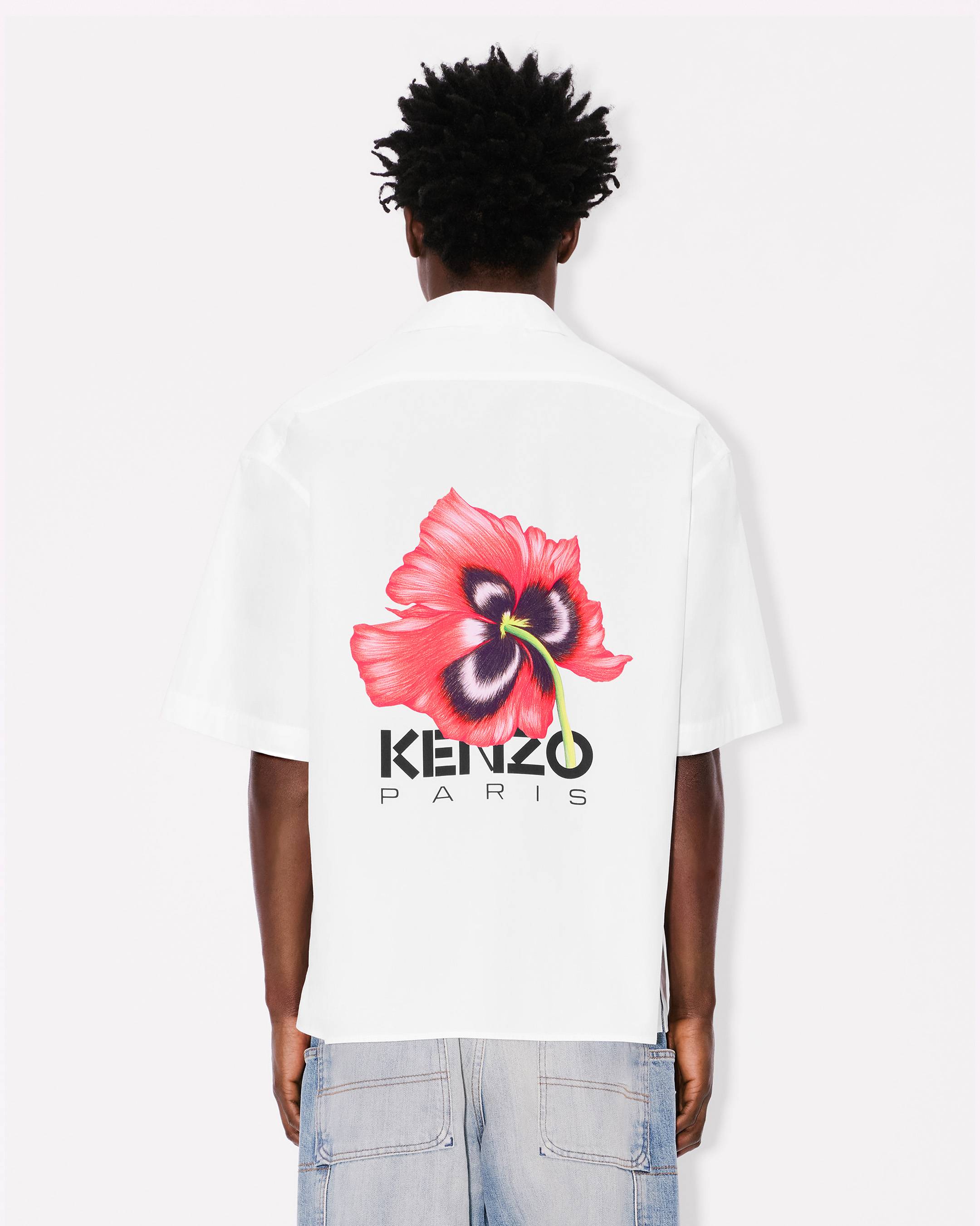 'KENZO Archive Bouquet' hawaiian short sleeve shirt in cotton poplin