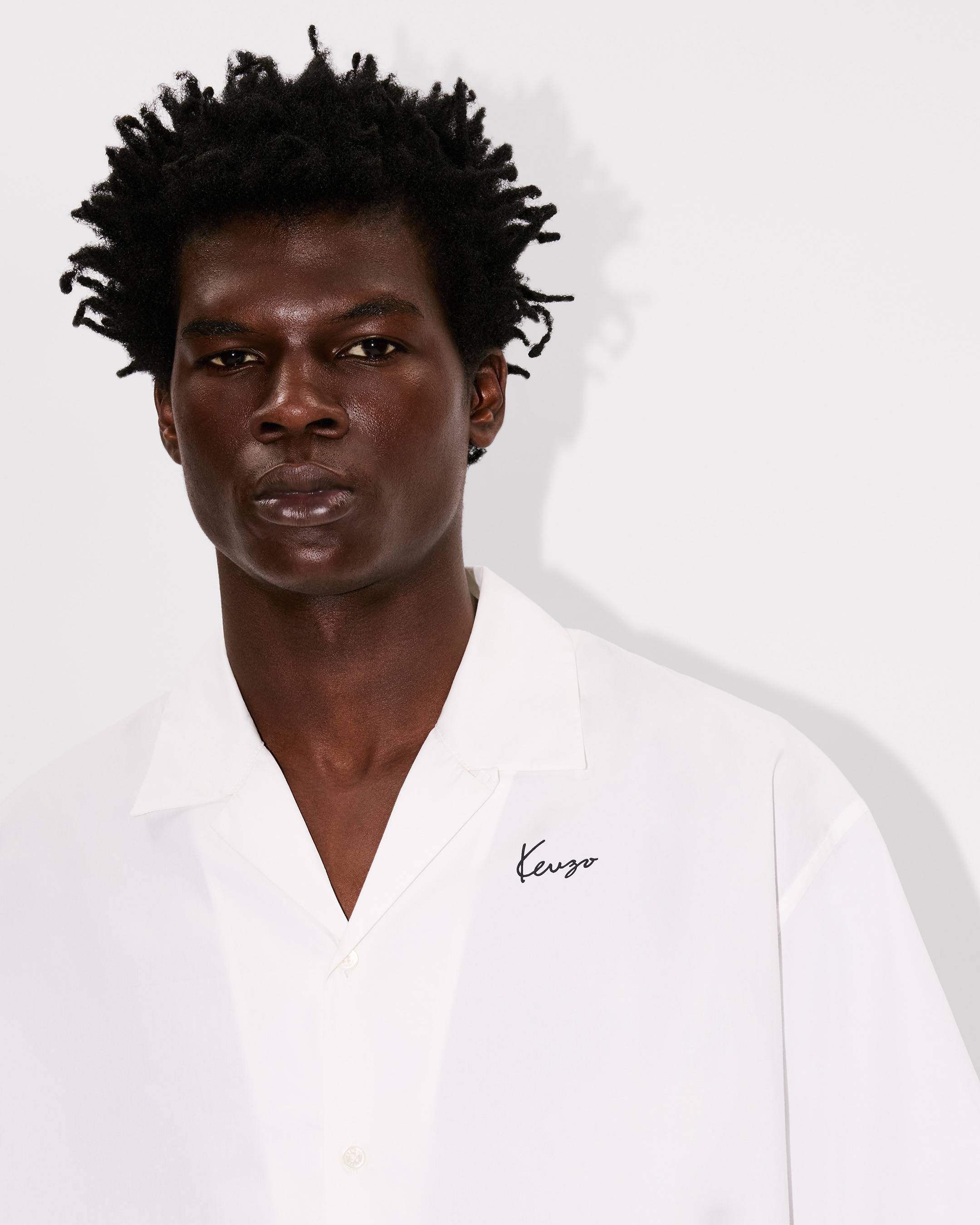 'KENZO Archive Bouquet' hawaiian short sleeve shirt in cotton poplin