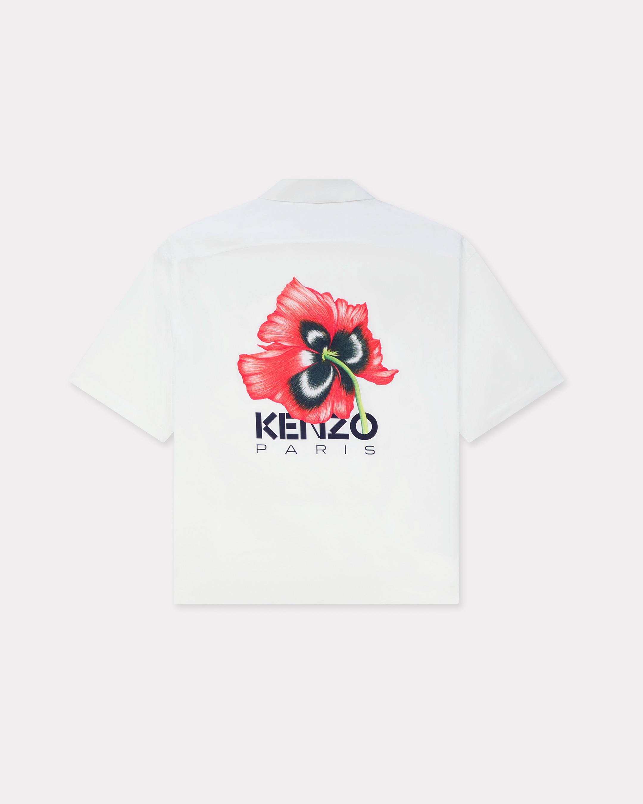 'KENZO Archive Bouquet' hawaiian short sleeve shirt in cotton poplin