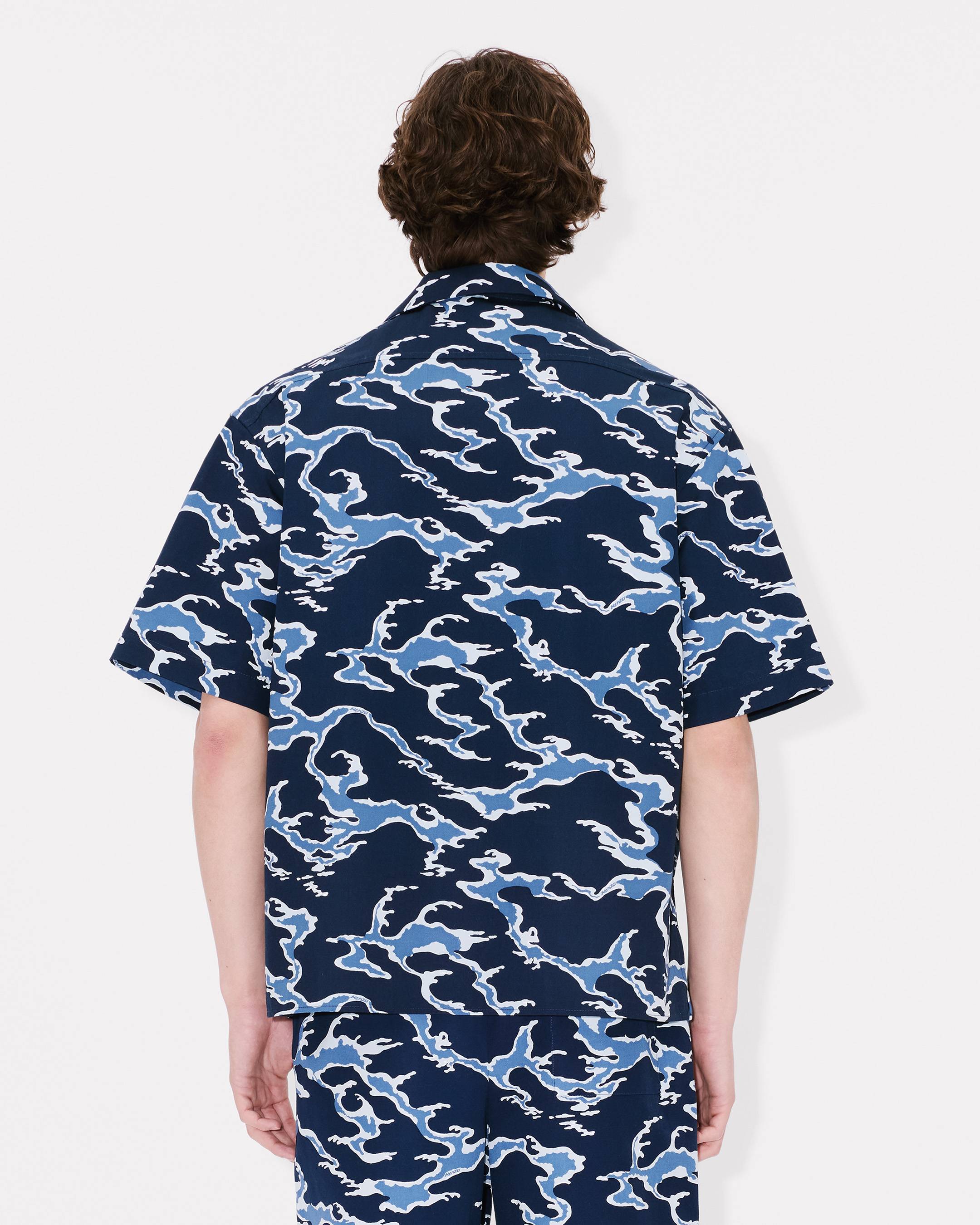【SATIIIZ】Tokyo Camo Short Sleeve T-shirt KENZO Ocean Camo' hawaiian short sleeve shirt in cotton
