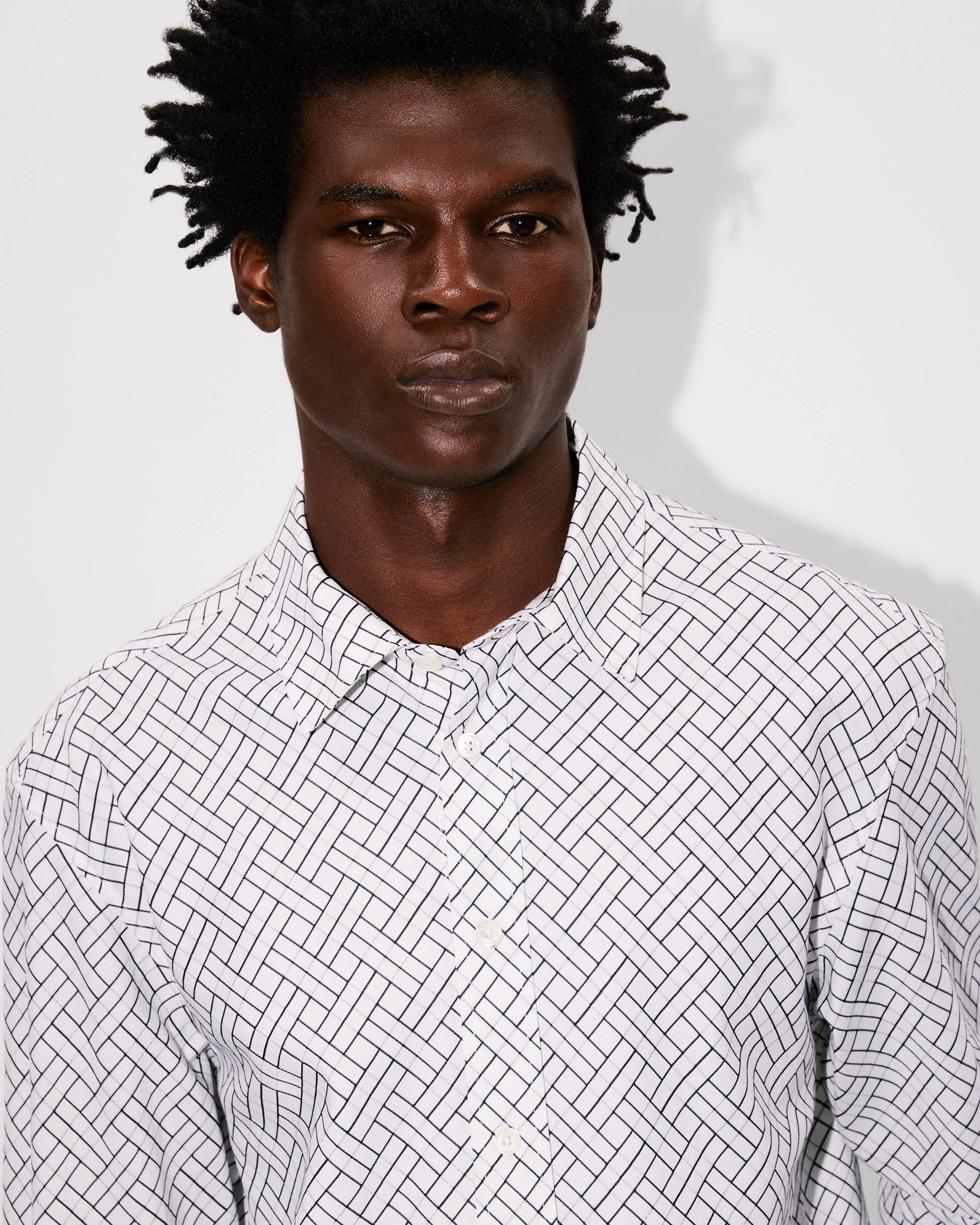 Camisa regular de jacquard de algodón 'KENZO Weave'