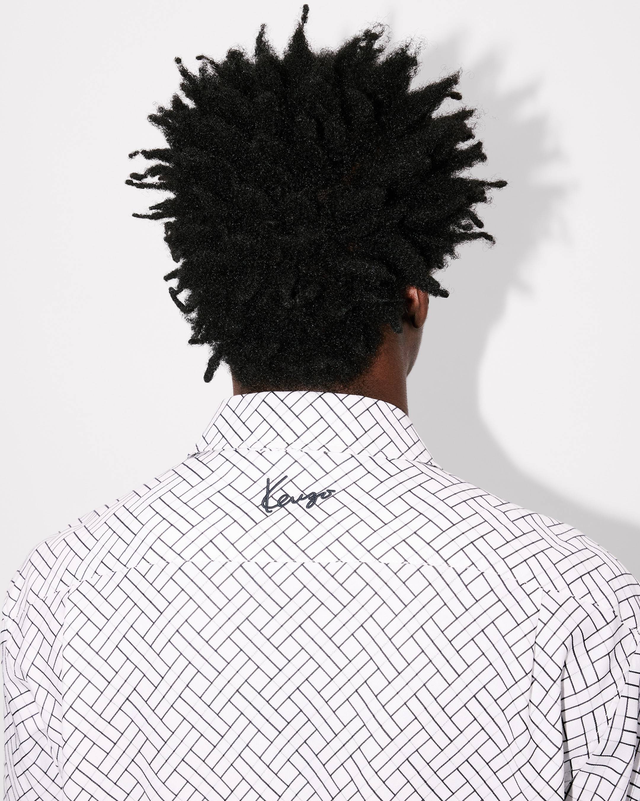 Camisa regular de jacquard de algodón 'KENZO Weave'
