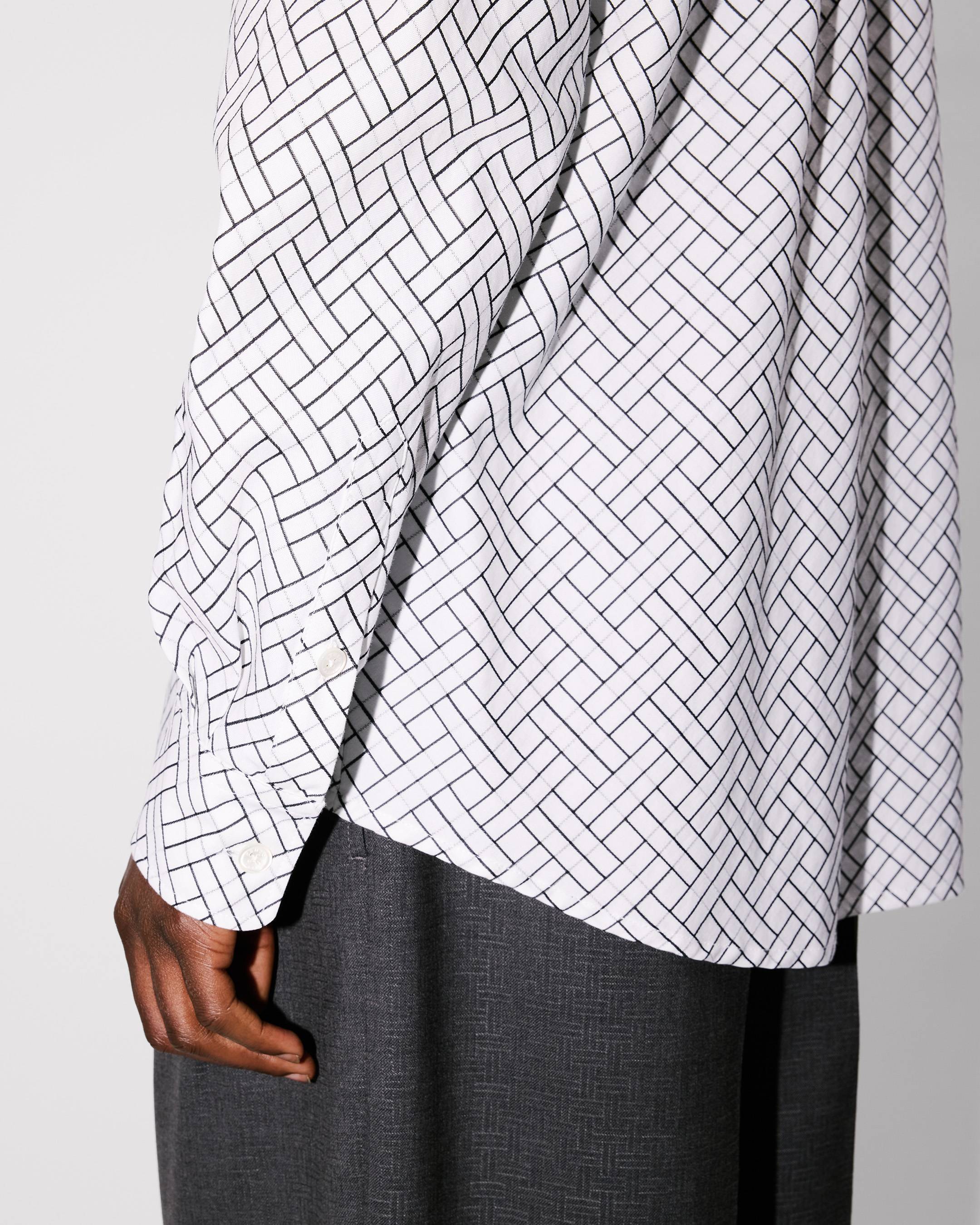 Camisa regular de jacquard de algodón 'KENZO Weave'