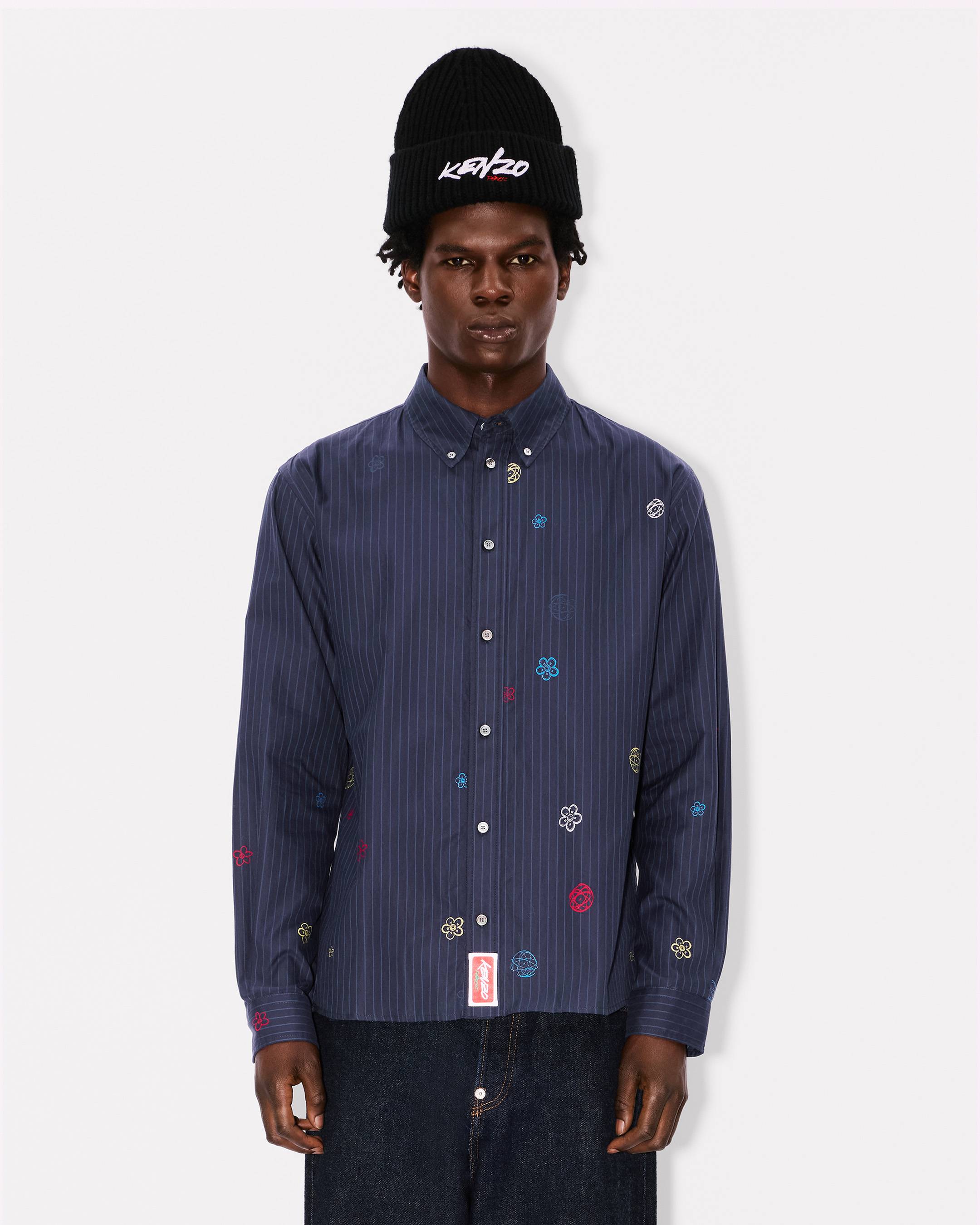 Camisa informal de popelín de algodón bordada 'Kenzo x Futura 2000'