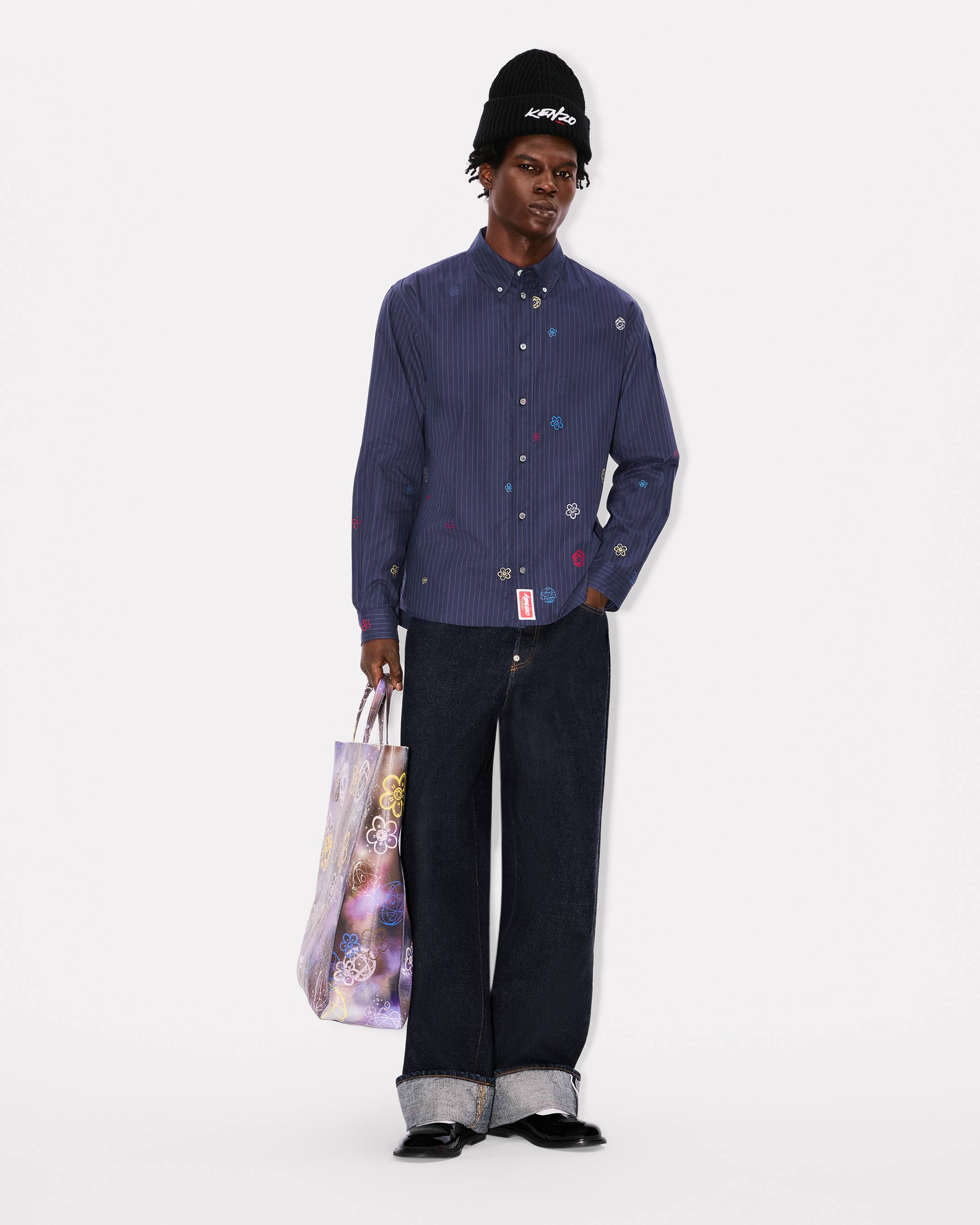 Camisa informal de popelín de algodón bordada 'Kenzo x Futura 2000'