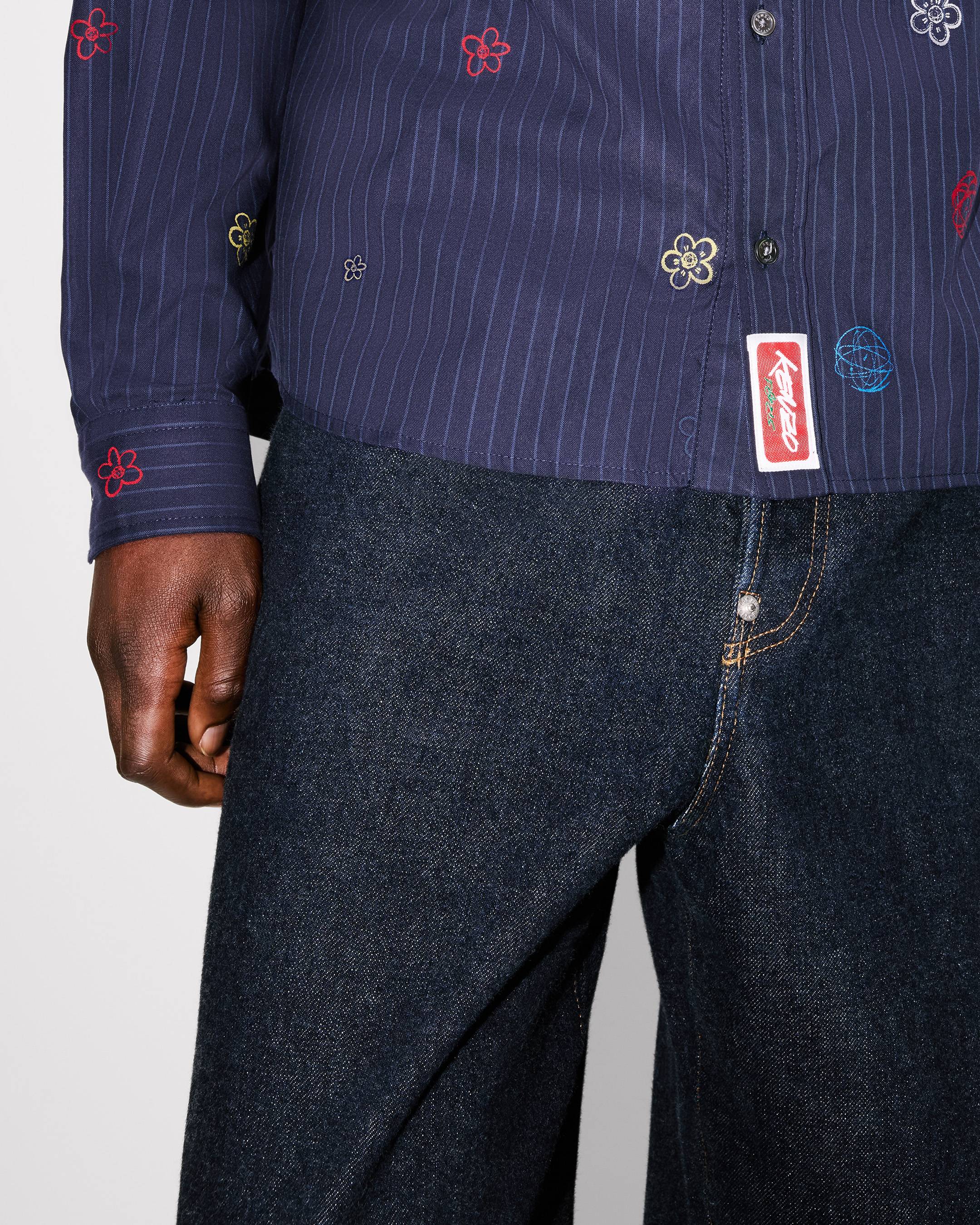 Camisa informal de popelín de algodón bordada 'Kenzo x Futura 2000'
