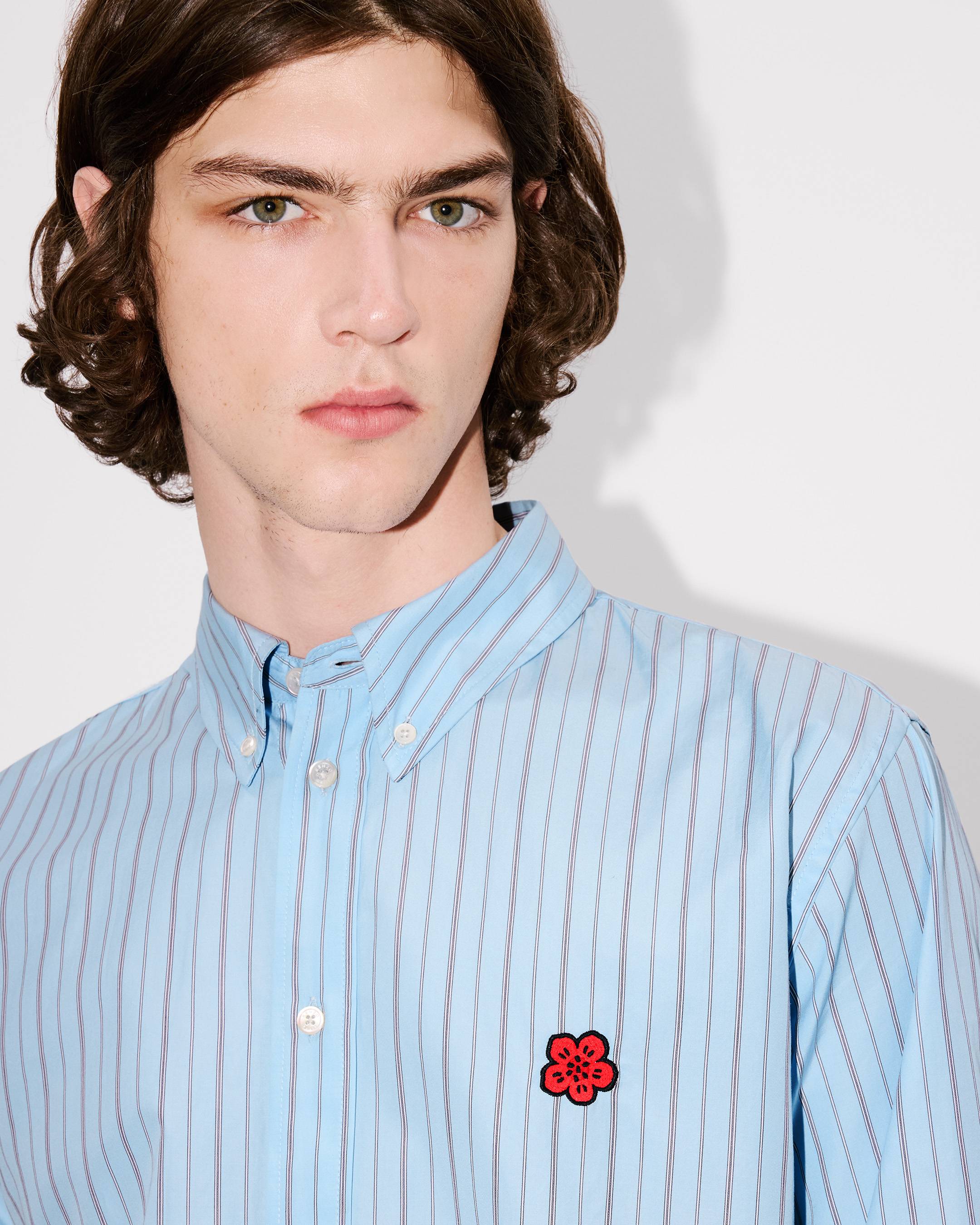 Boke Flower' エンブロイダリー カジュアル シャツ