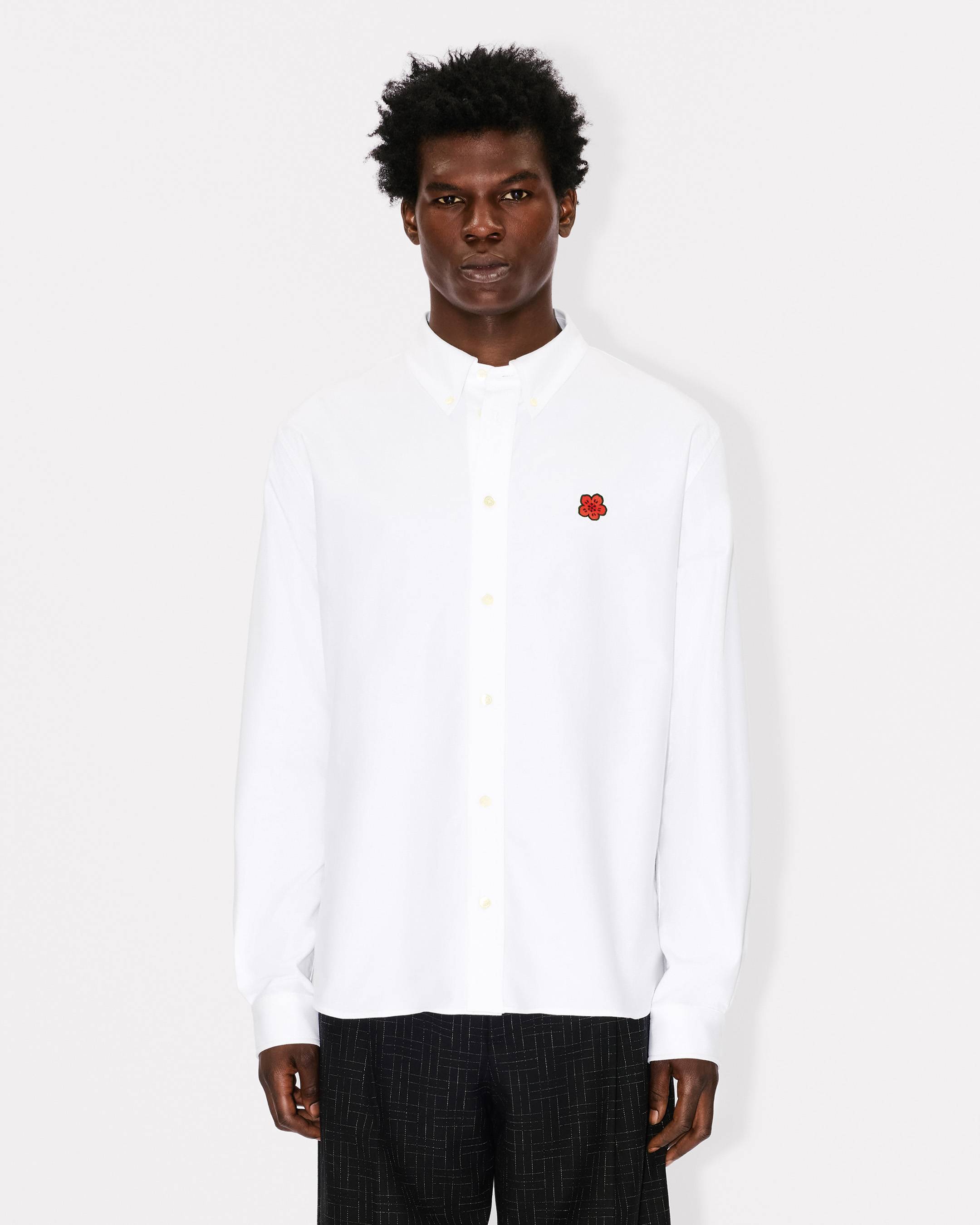 Boke Flower' エンブロイダリー カジュアル オックスフォード シャツ