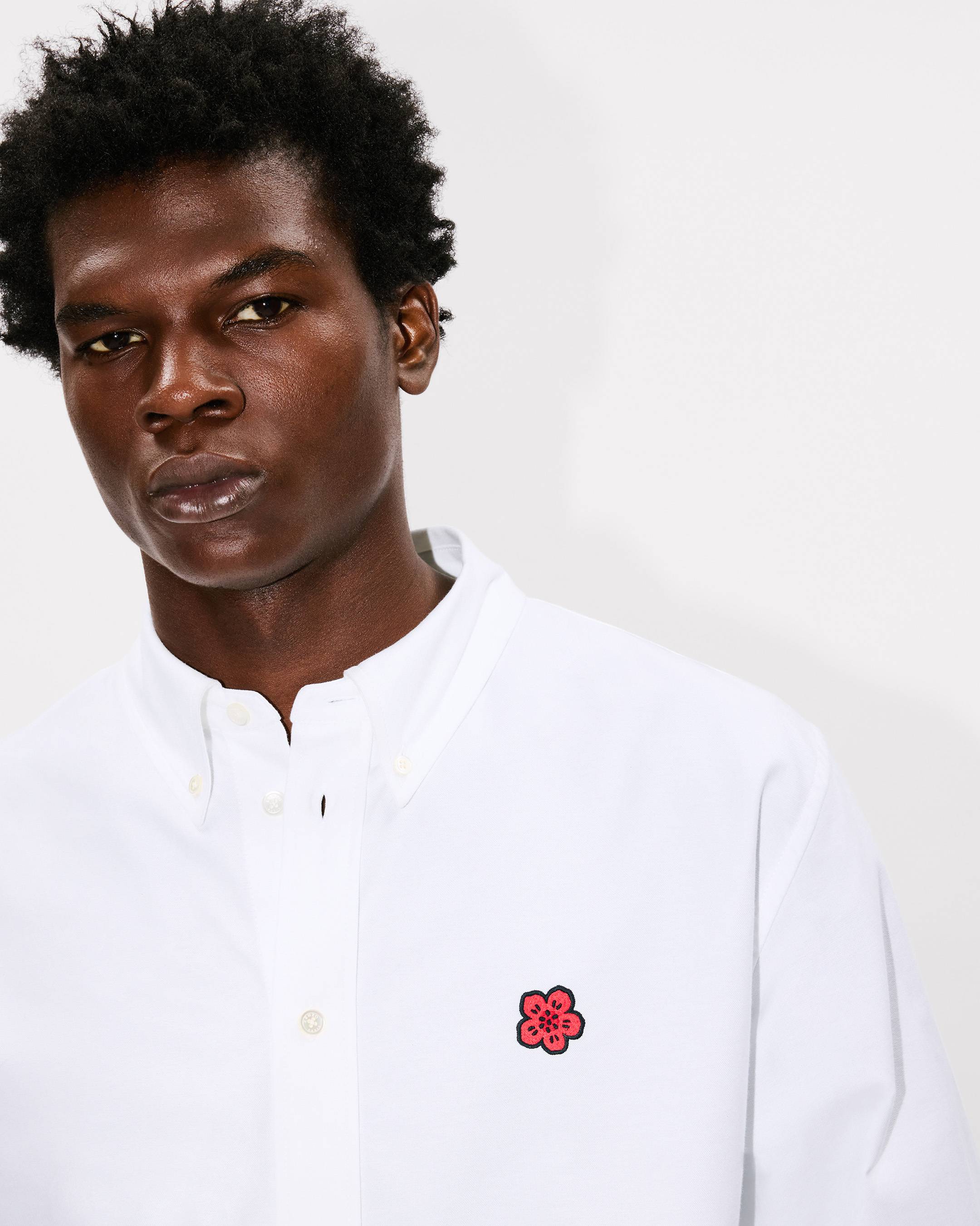 Boke Flower' エンブロイダリー カジュアル オックスフォード シャツ