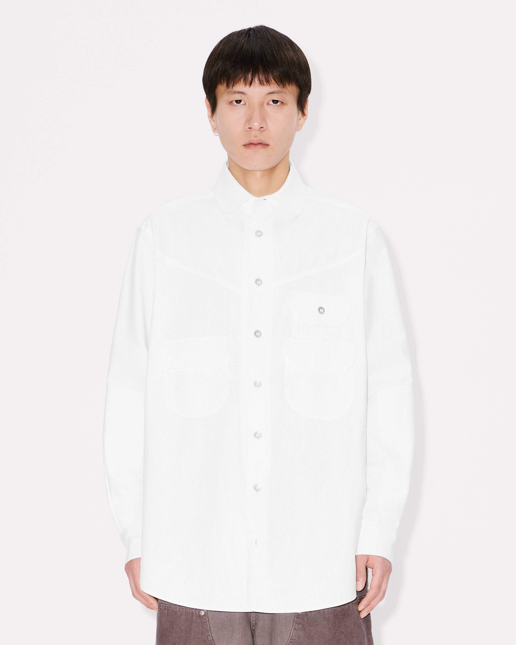 Workwear overshirt in textured cotton