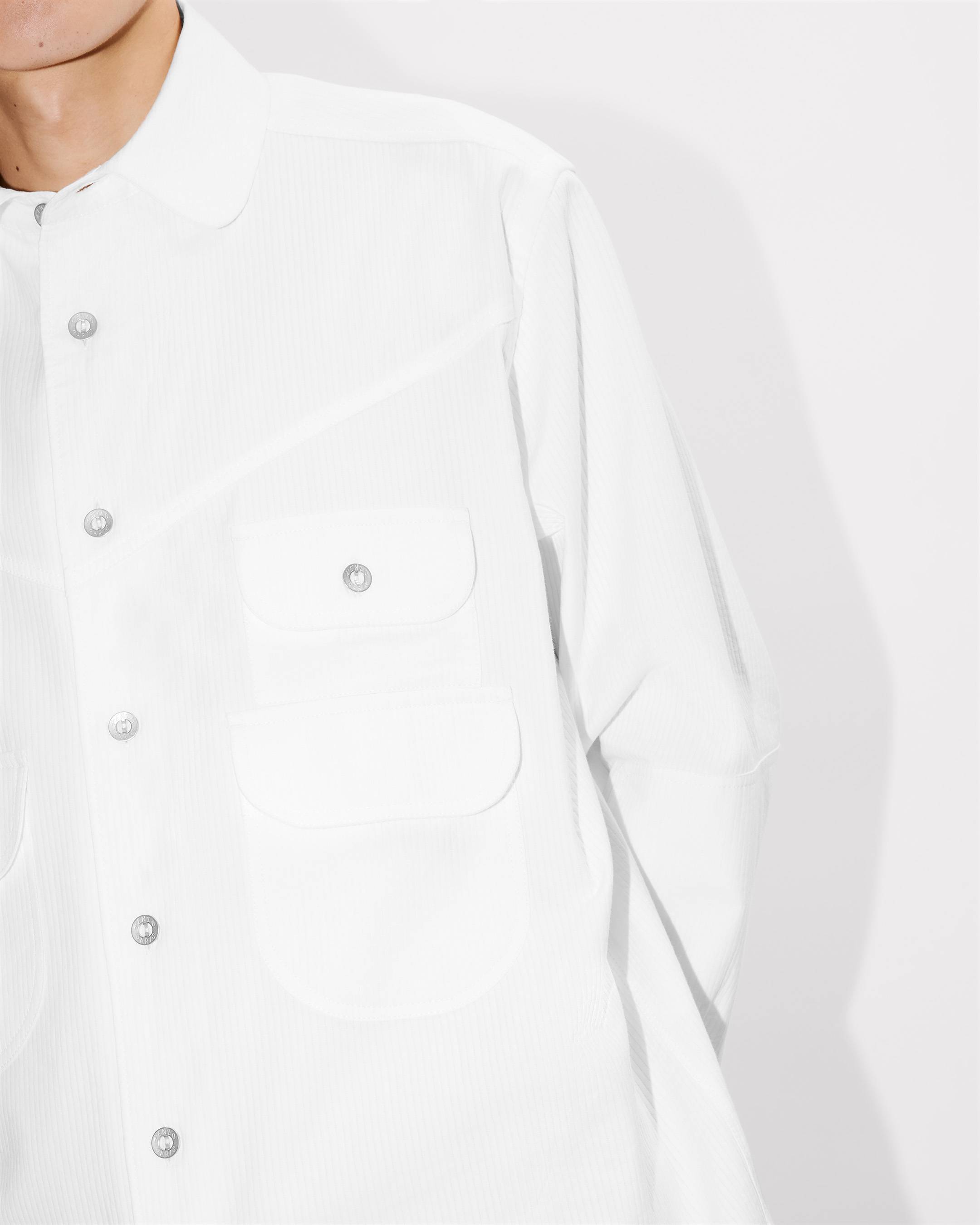 Workwear overshirt in textured cotton