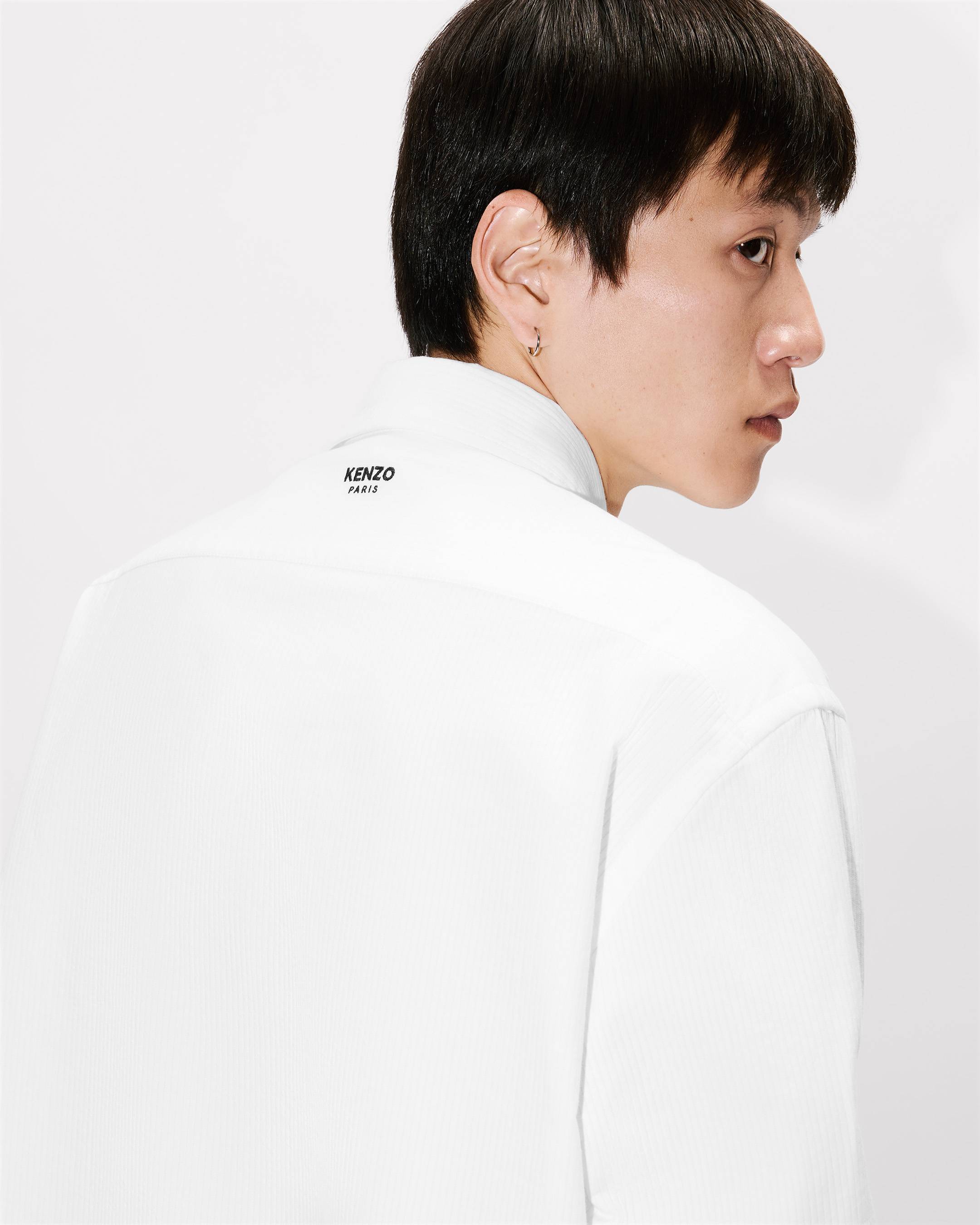 Workwear overshirt in textured cotton