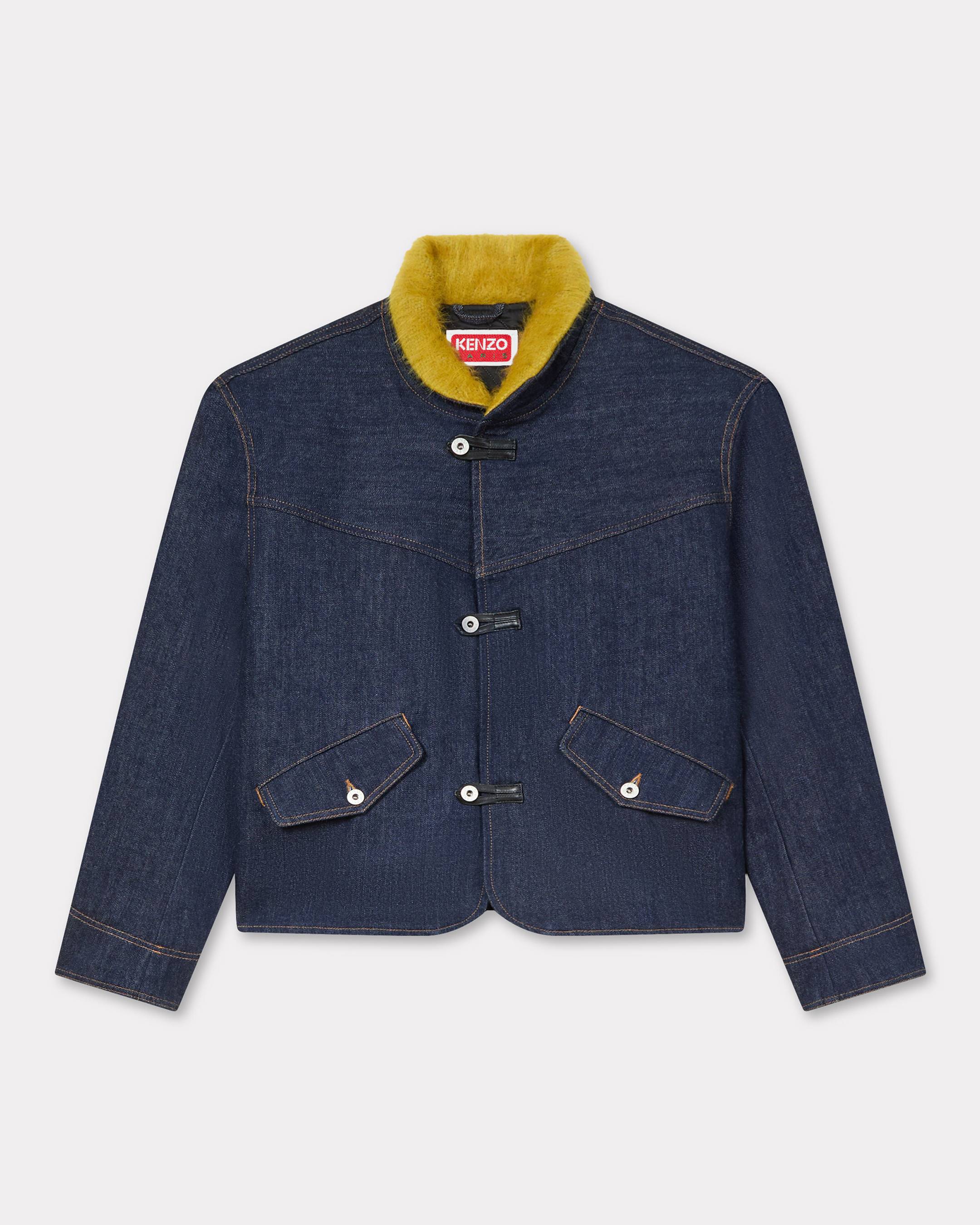 KENZO Blouson In Japanese Denim Rinse Blue Mens - Size S