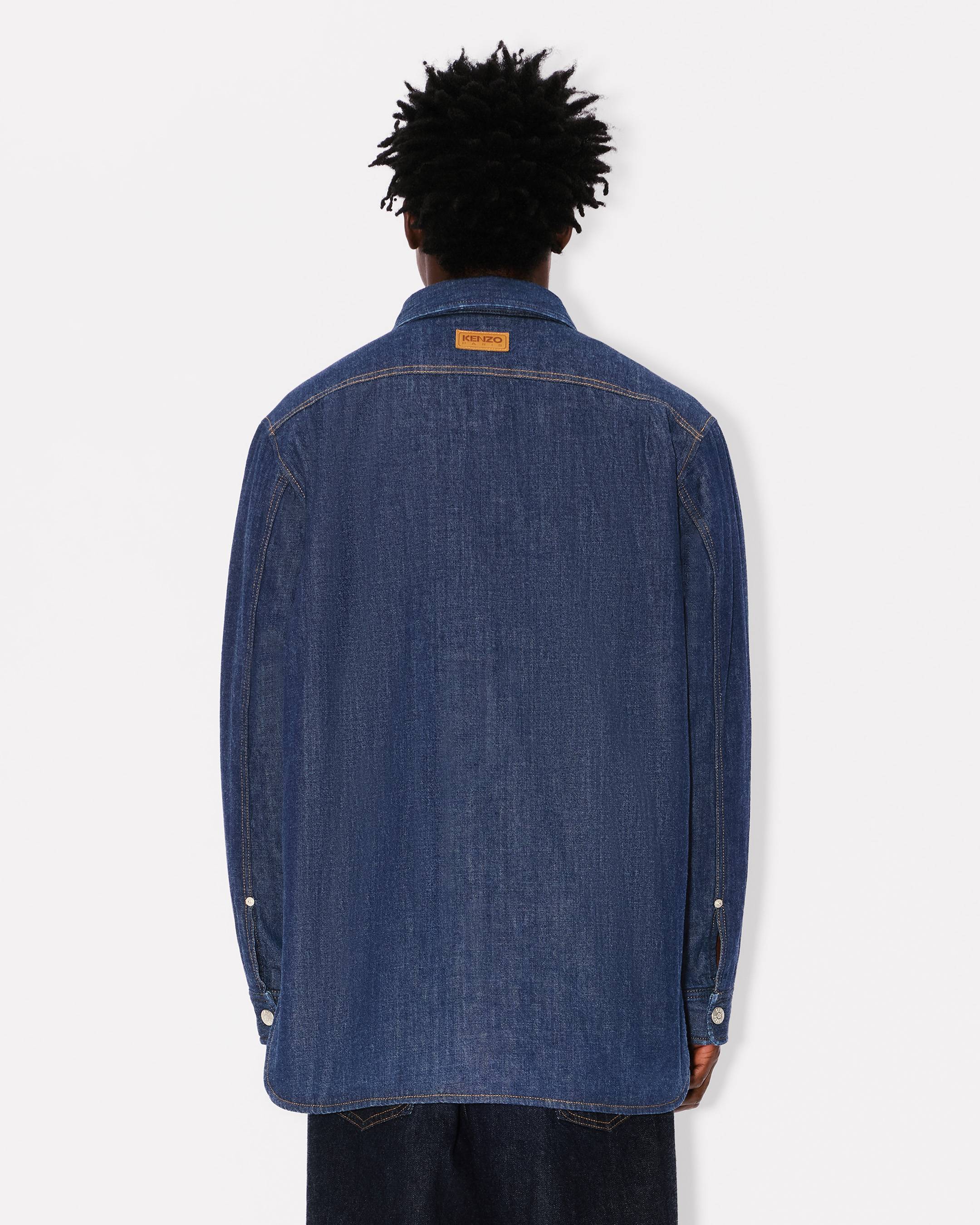 Sobrecamisa acolchada en denim japonés