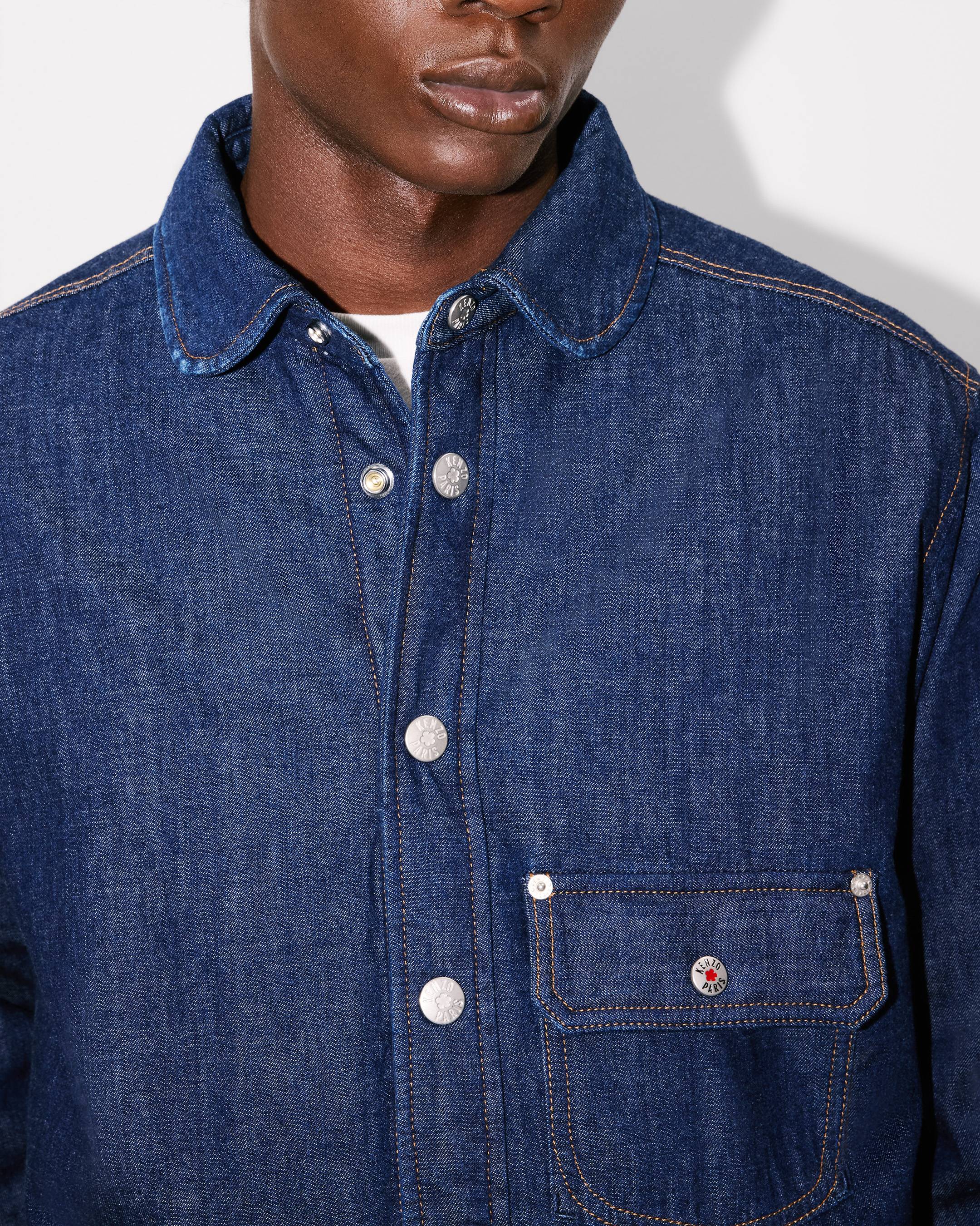 Sobrecamisa acolchada en denim japonés