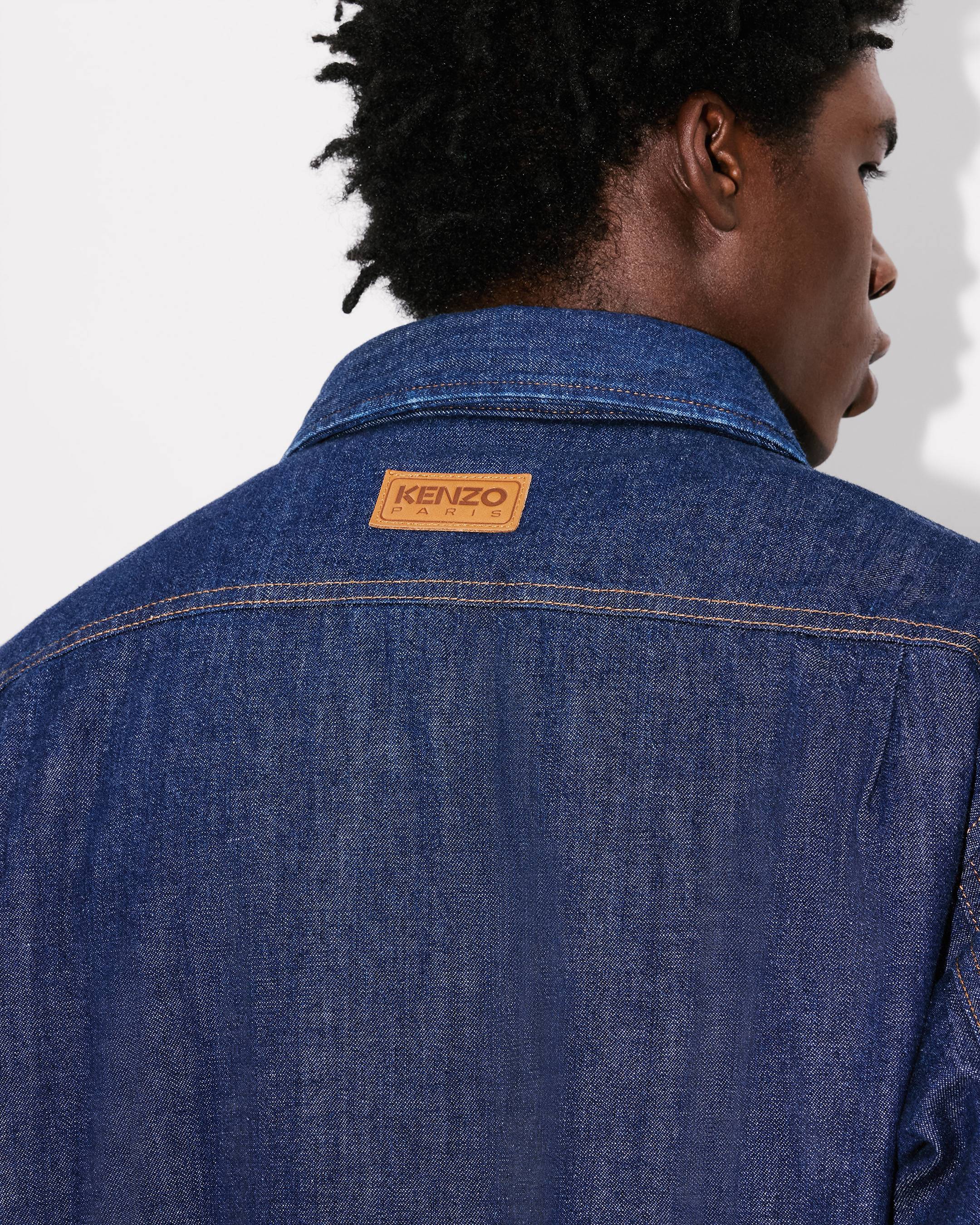 Sobrecamisa acolchada en denim japonés