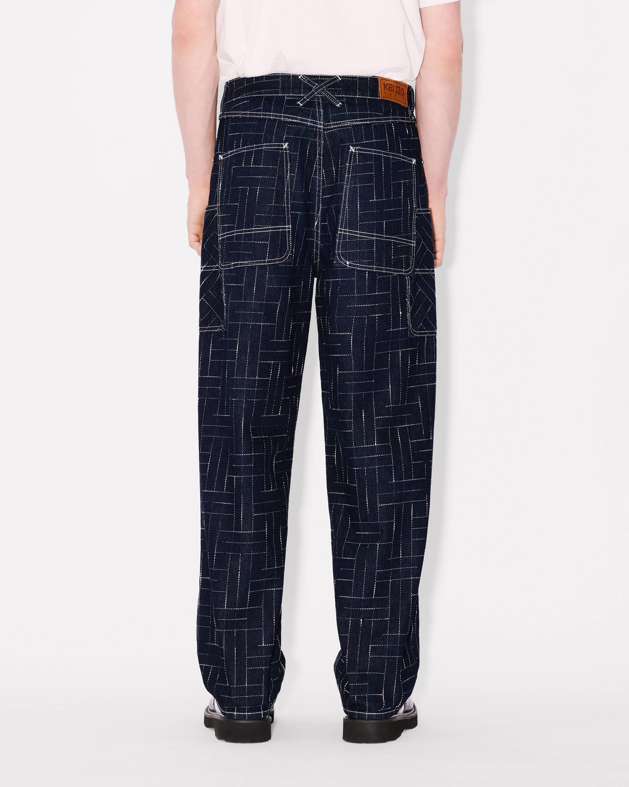 'KENZO Weave' cargo monkey fit jeans in Japanese denim