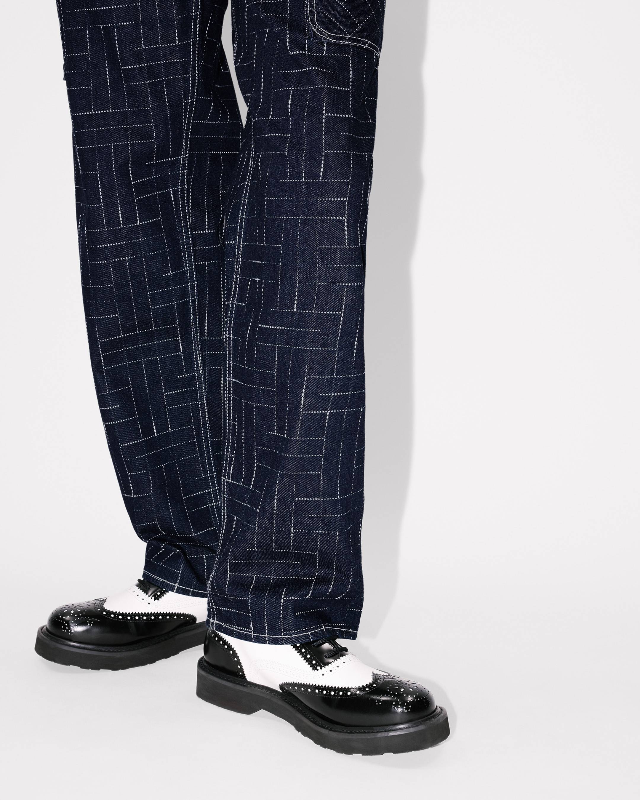 'KENZO Weave' cargo monkey fit jeans in Japanese denim