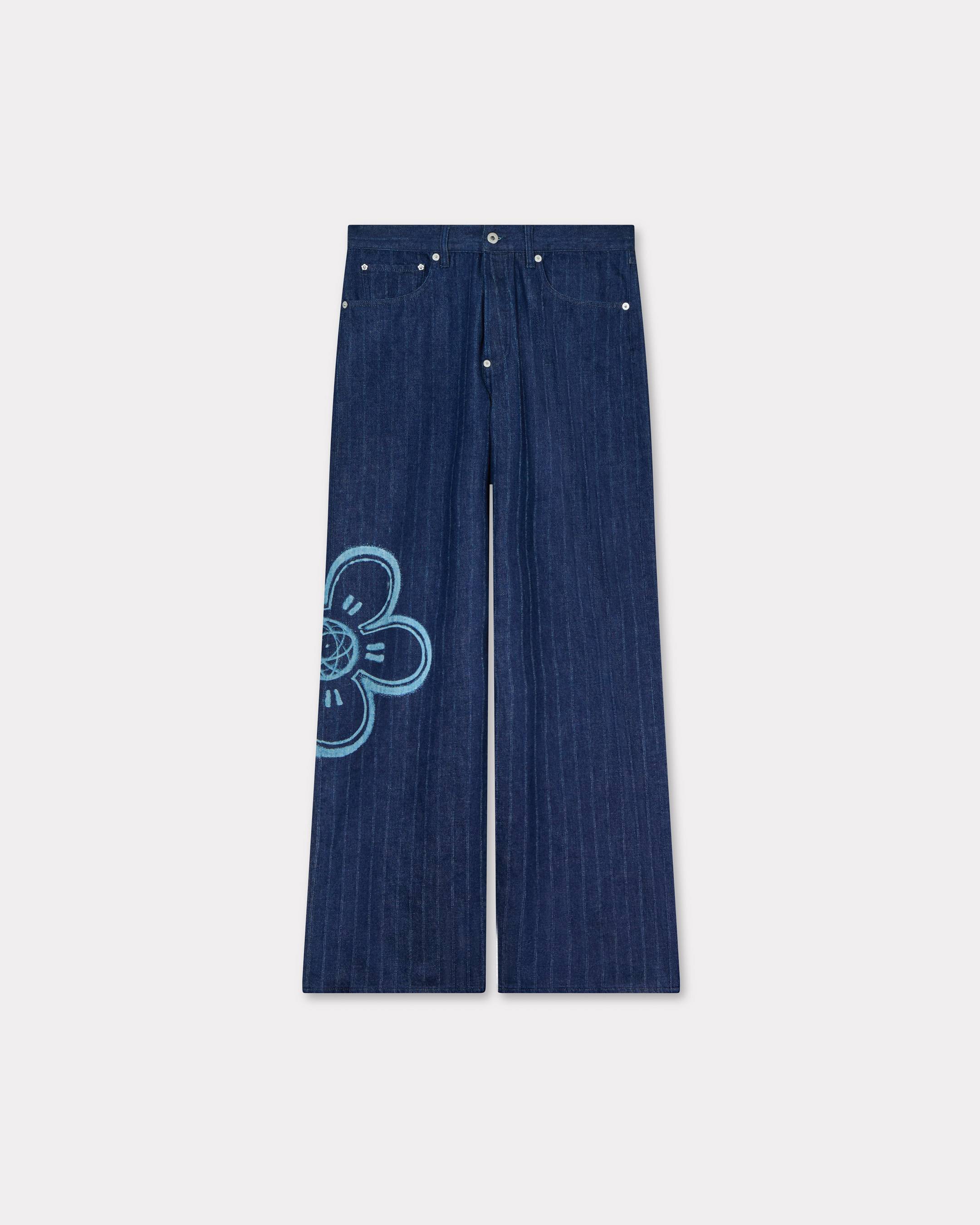 'Kenzo x Futura 2000' turn up wide fit jeans in Japanese denim