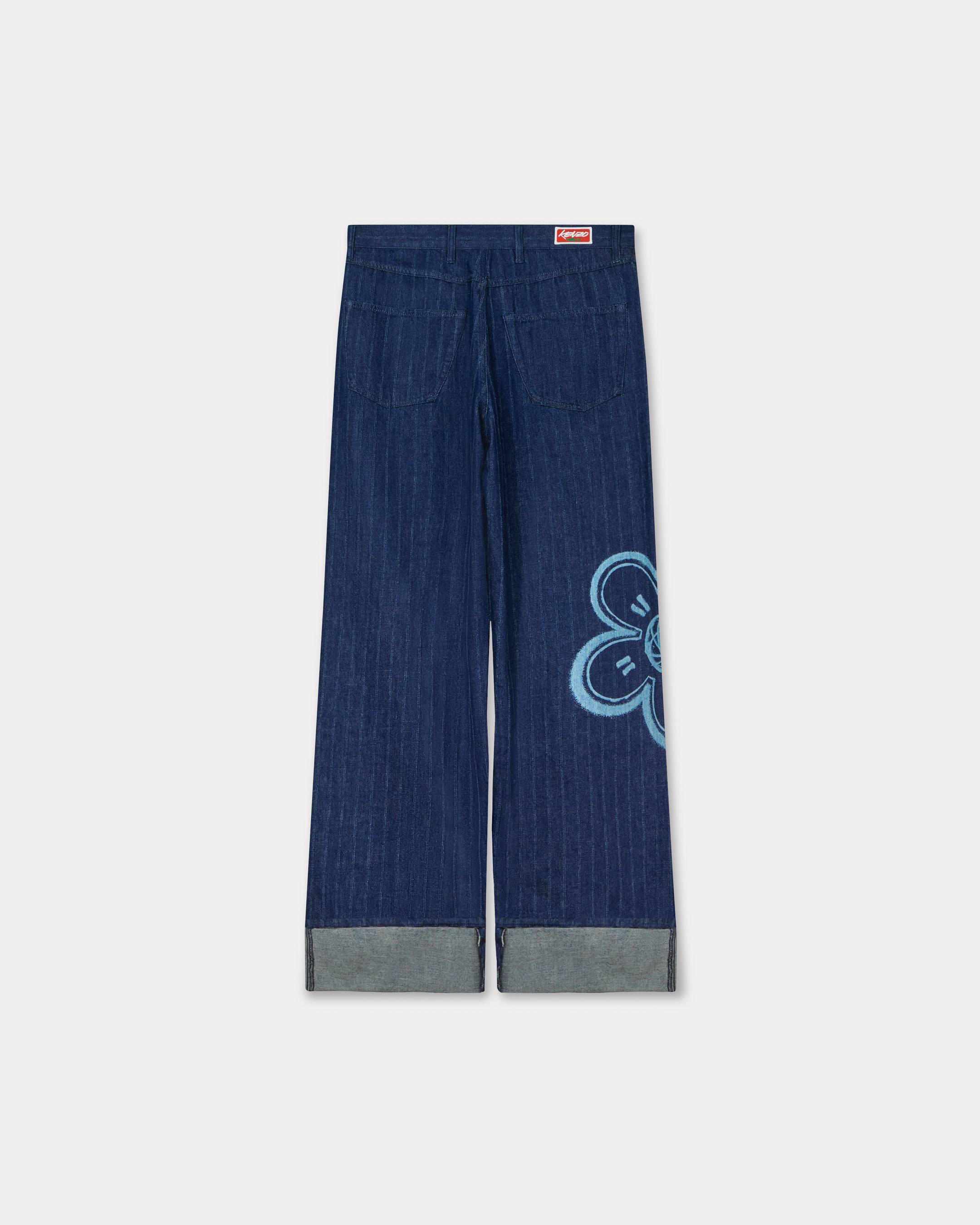 'Kenzo x Futura 2000' turn up wide fit jeans in Japanese denim