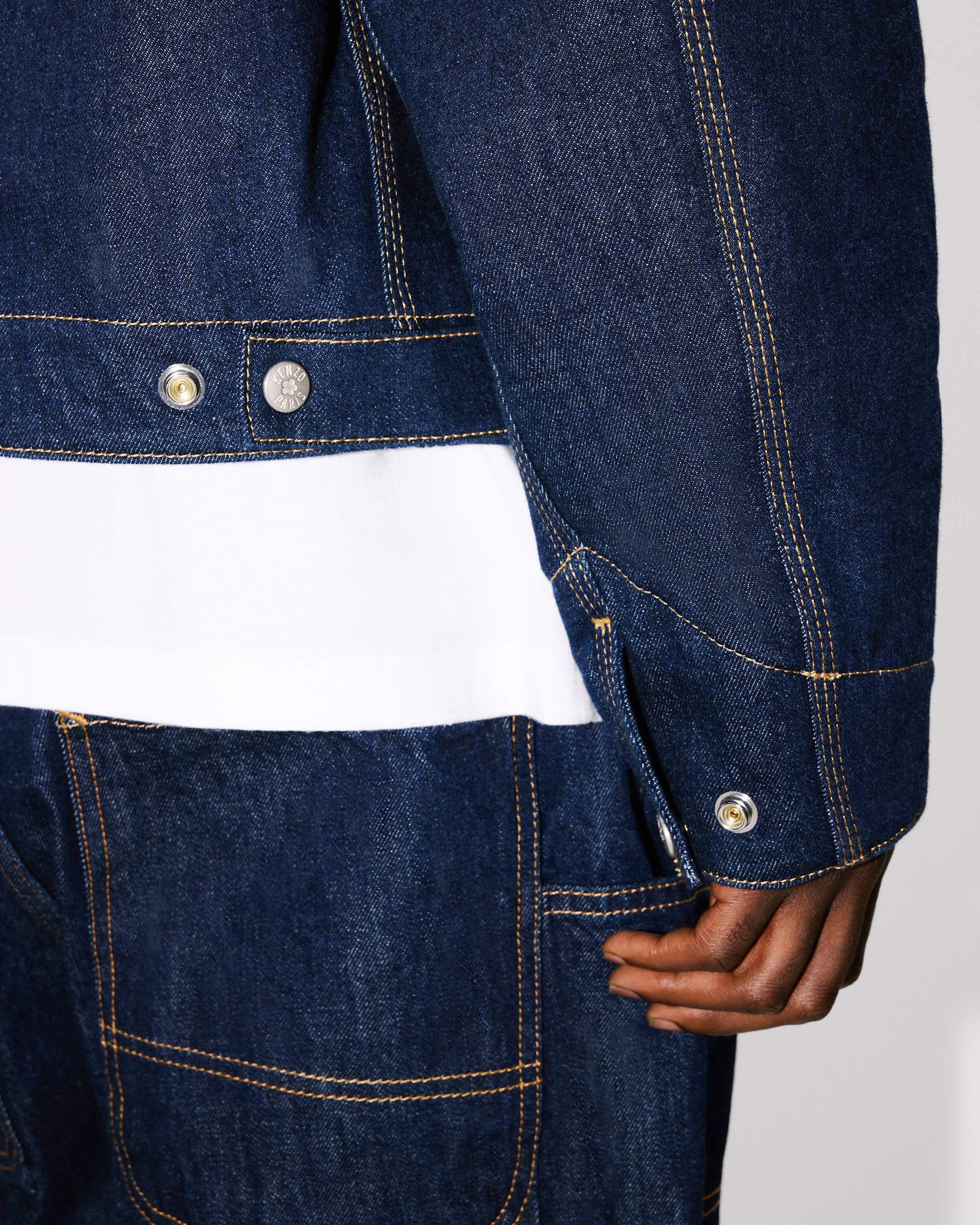 Padded workwear jacket japanese denim