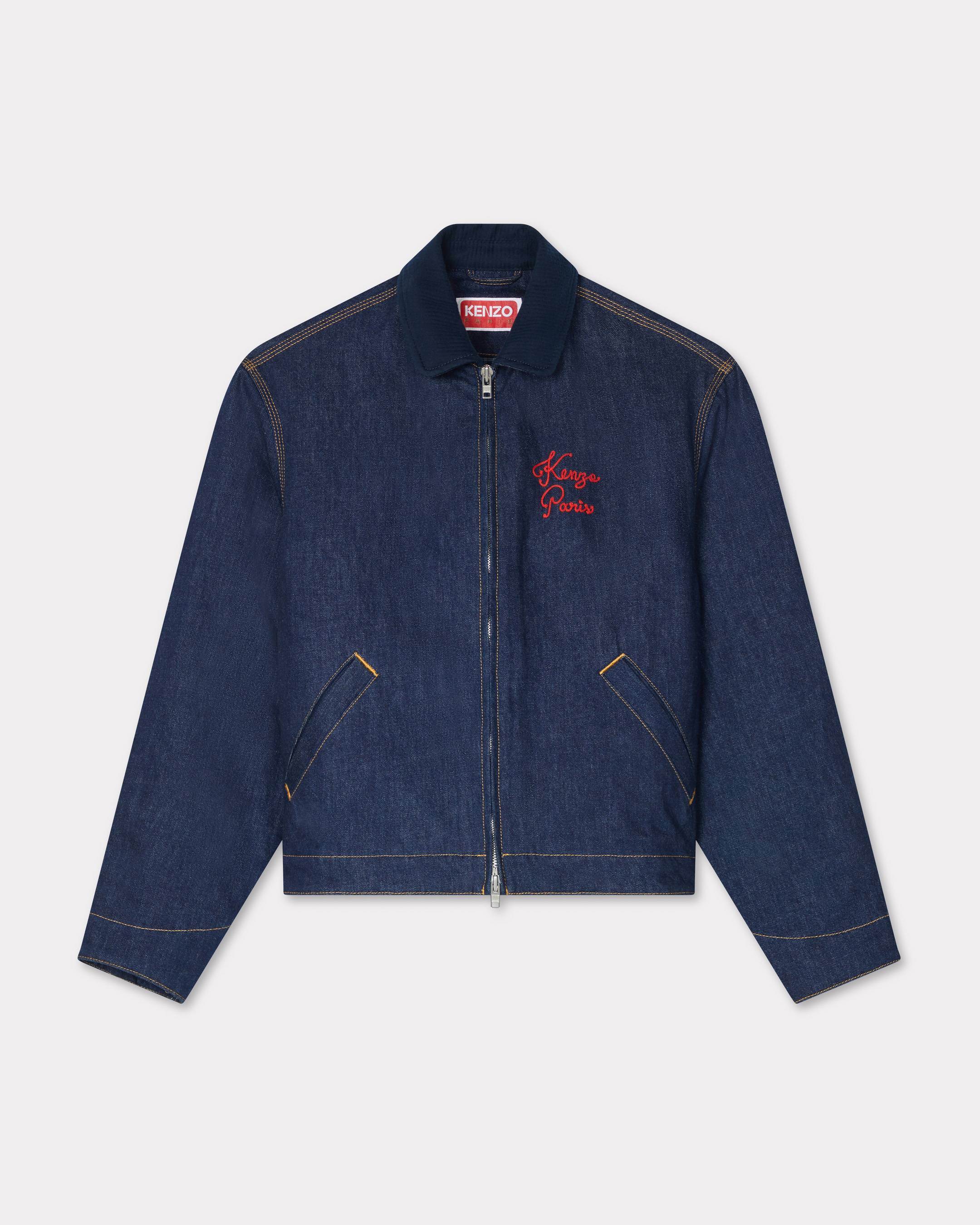 KENZO Padded Workwear Jacket In Japanese Denim, Man, Rinse Blue Size S, Denim