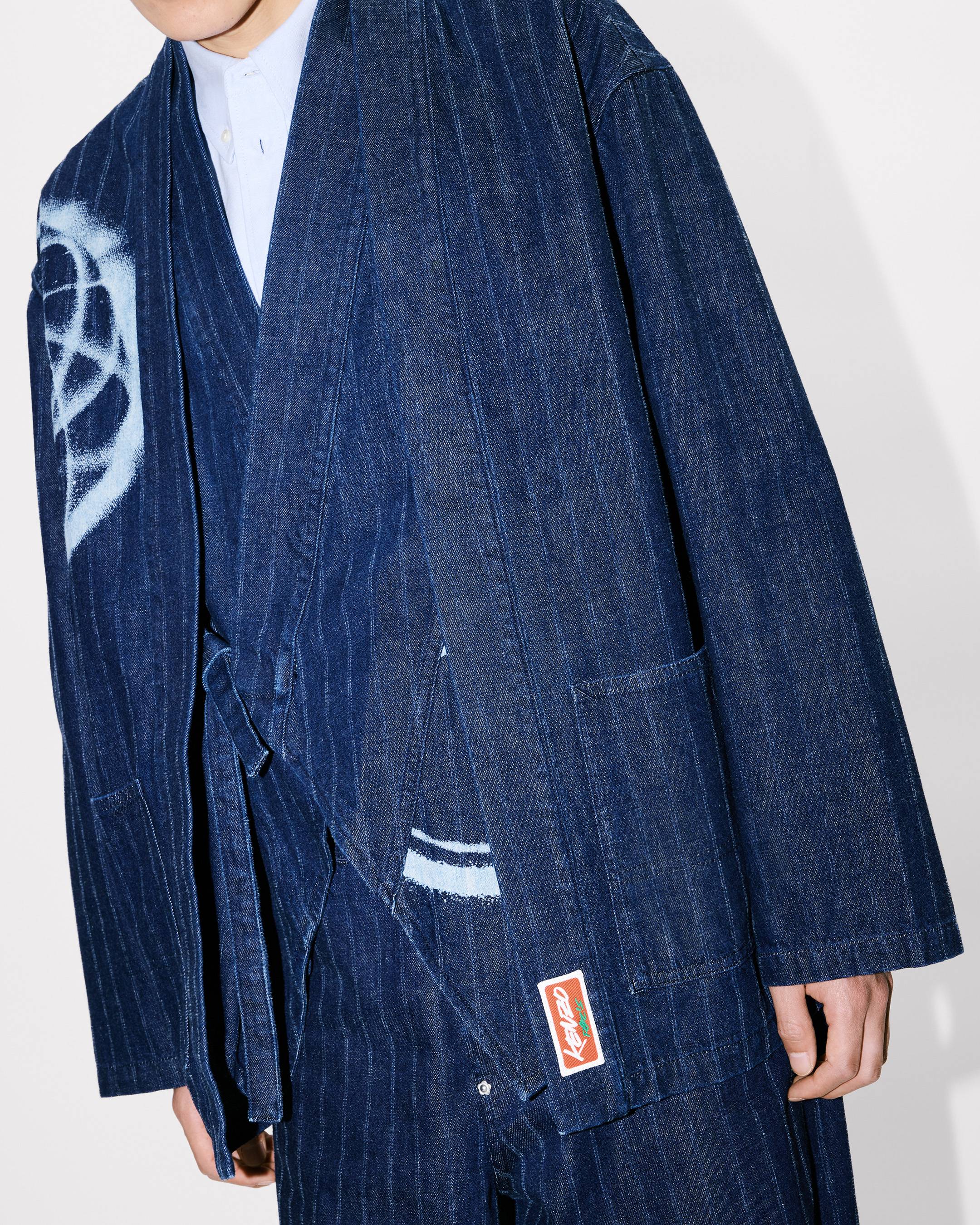 'Kenzo x Futura 2000' kimono jacket in Japanese denim