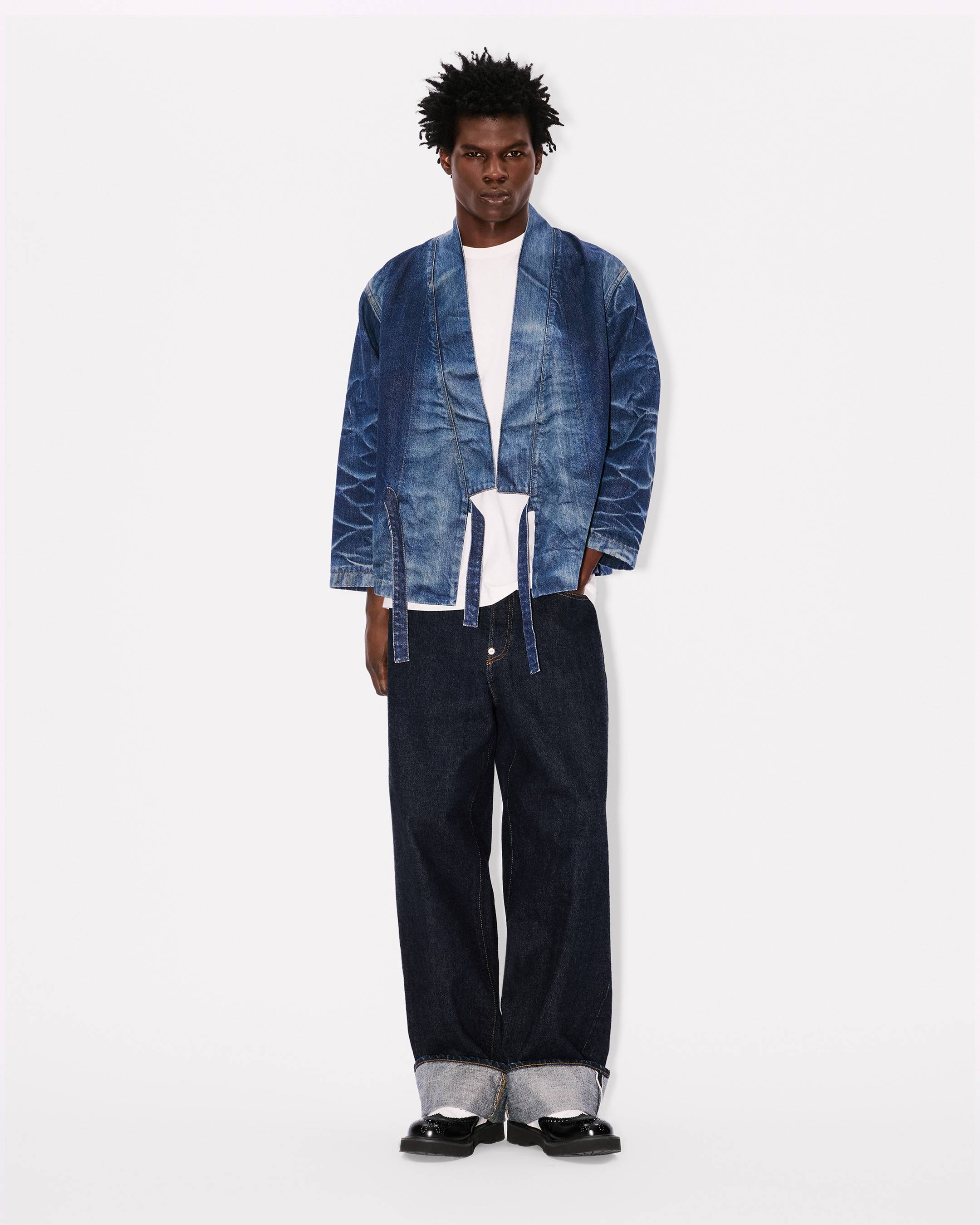 Kimono jacket in Japanese denim
