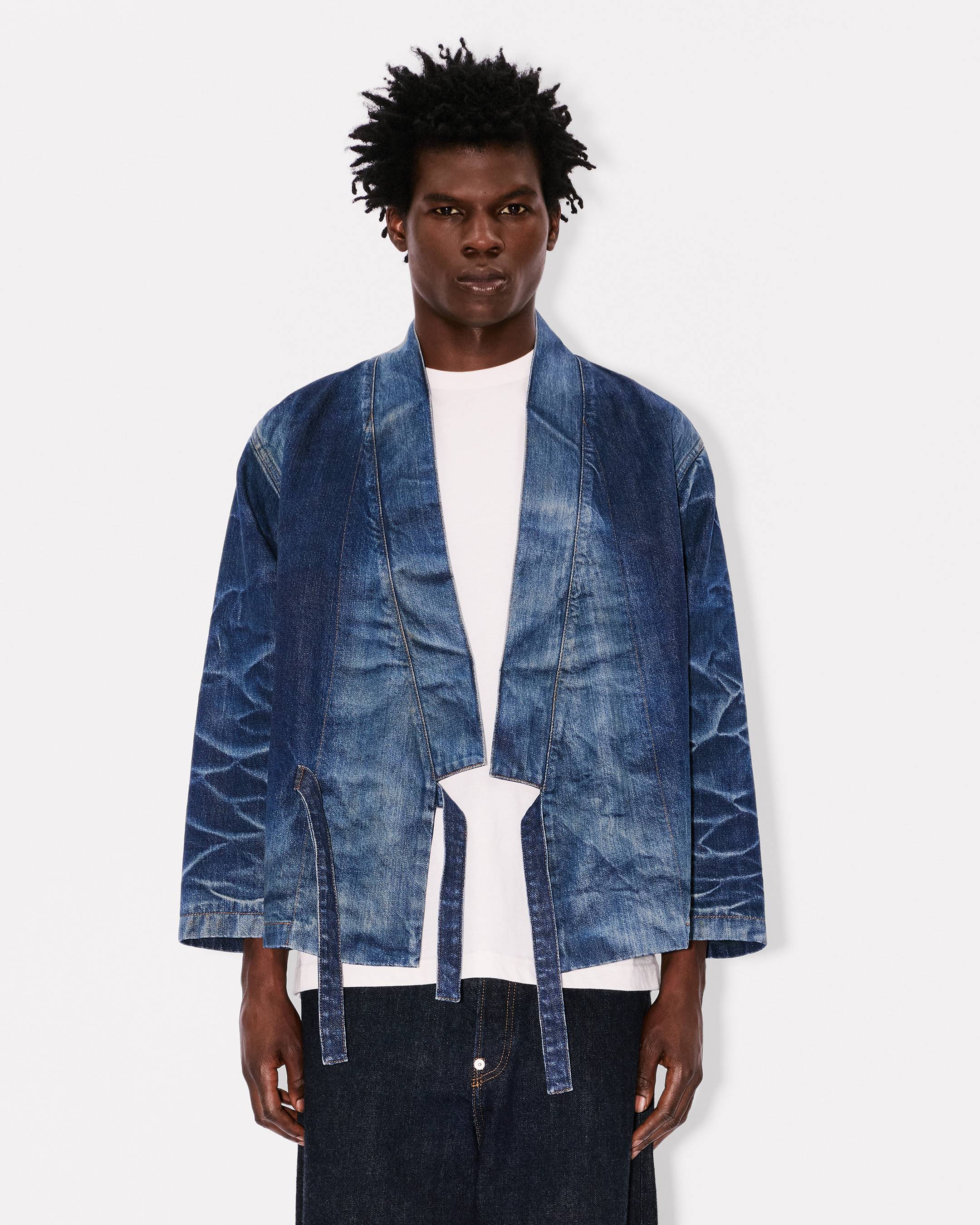Kimono jacket in Japanese denim