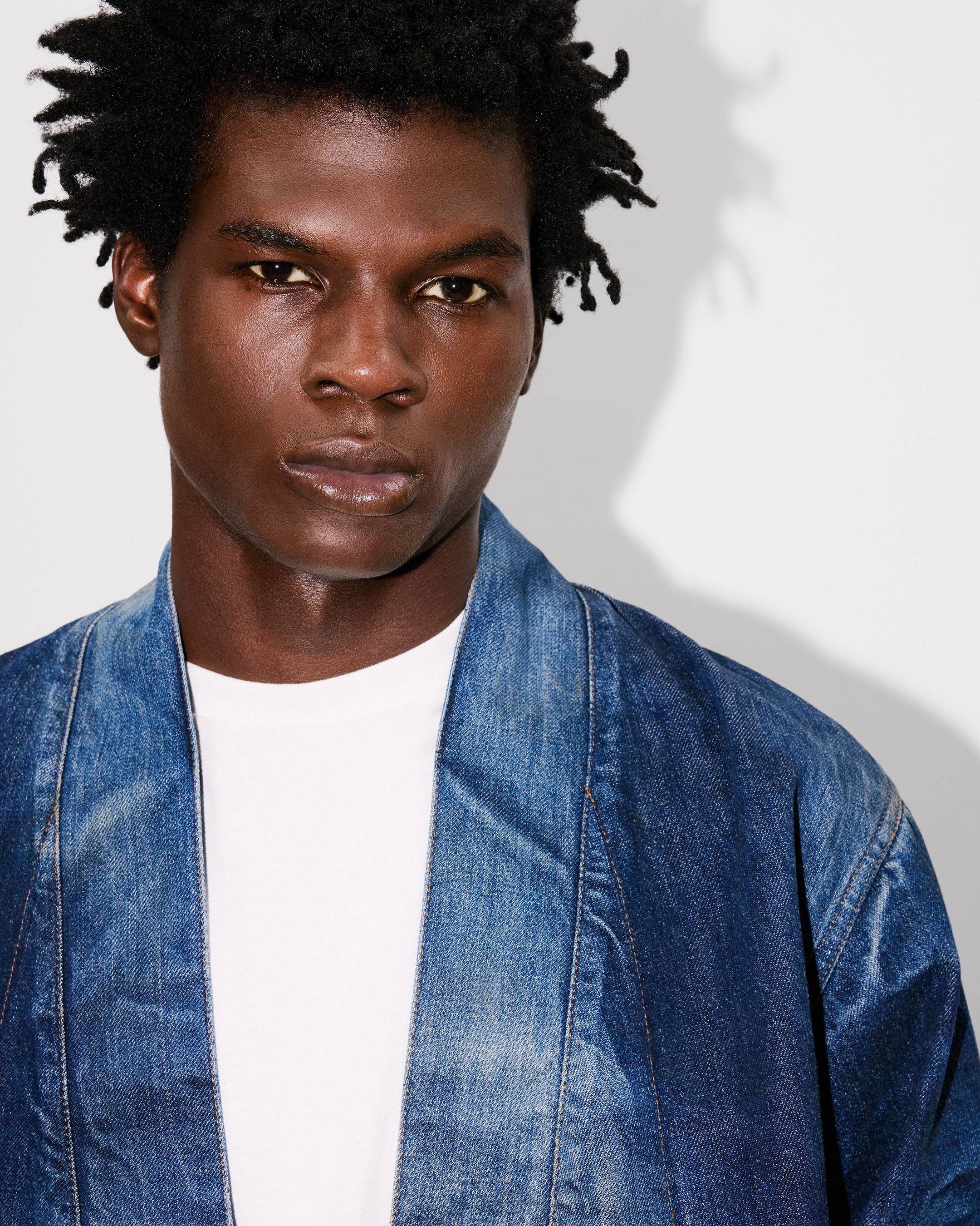 Kimono jacket in Japanese denim