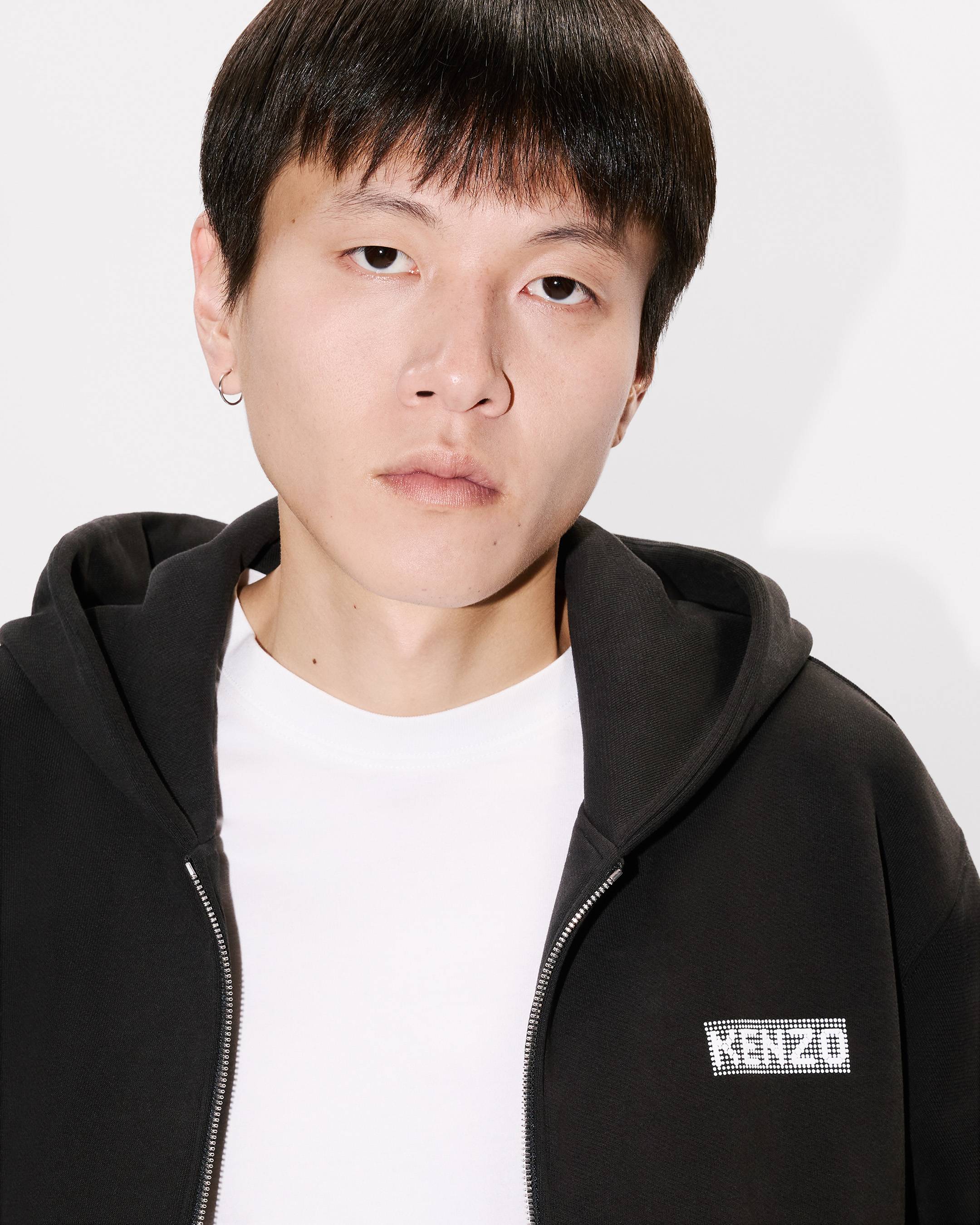 Sweatshirt à capuche entièrement zippé 'KENZO City' en coton