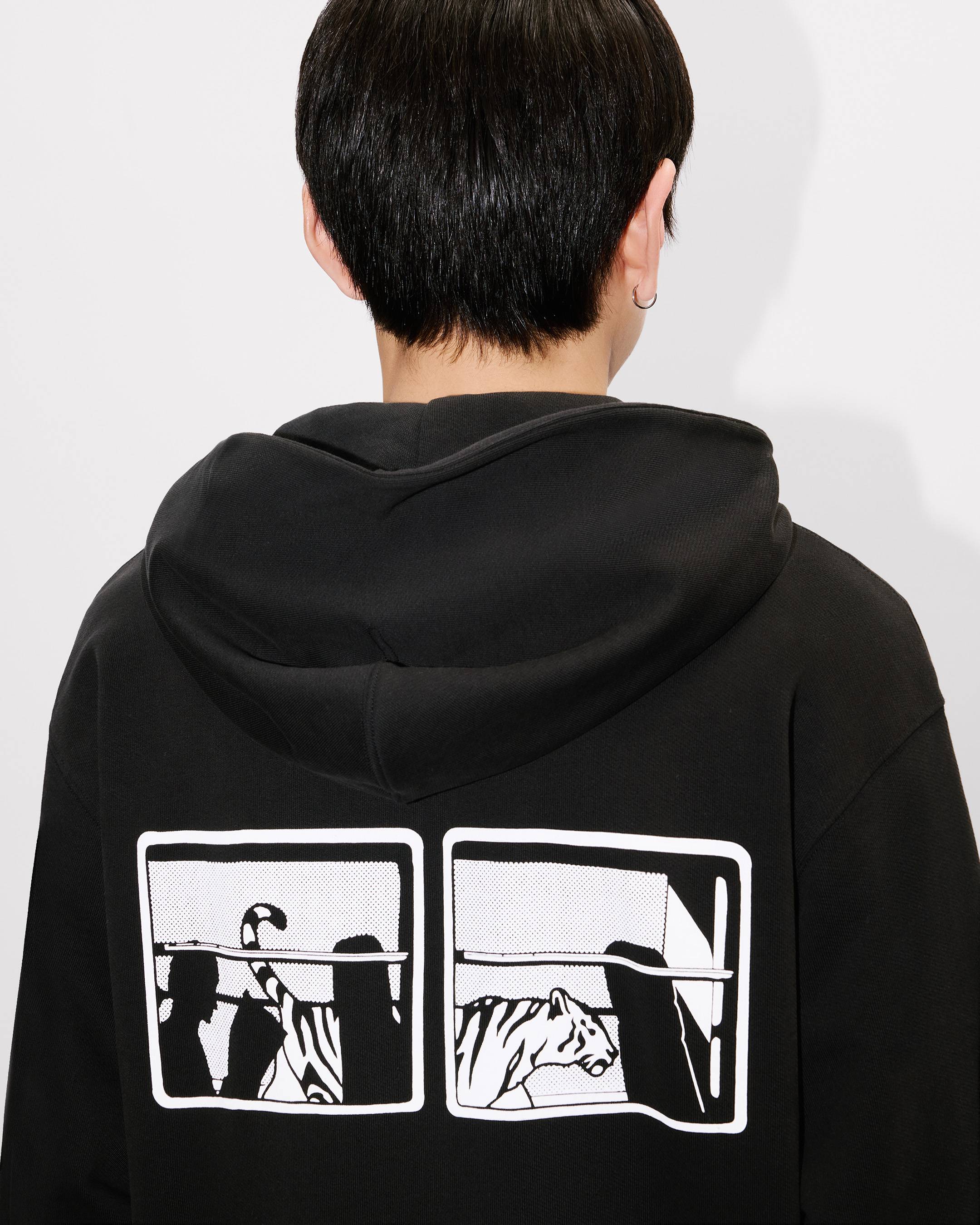 Sweatshirt à capuche entièrement zippé 'KENZO City' en coton