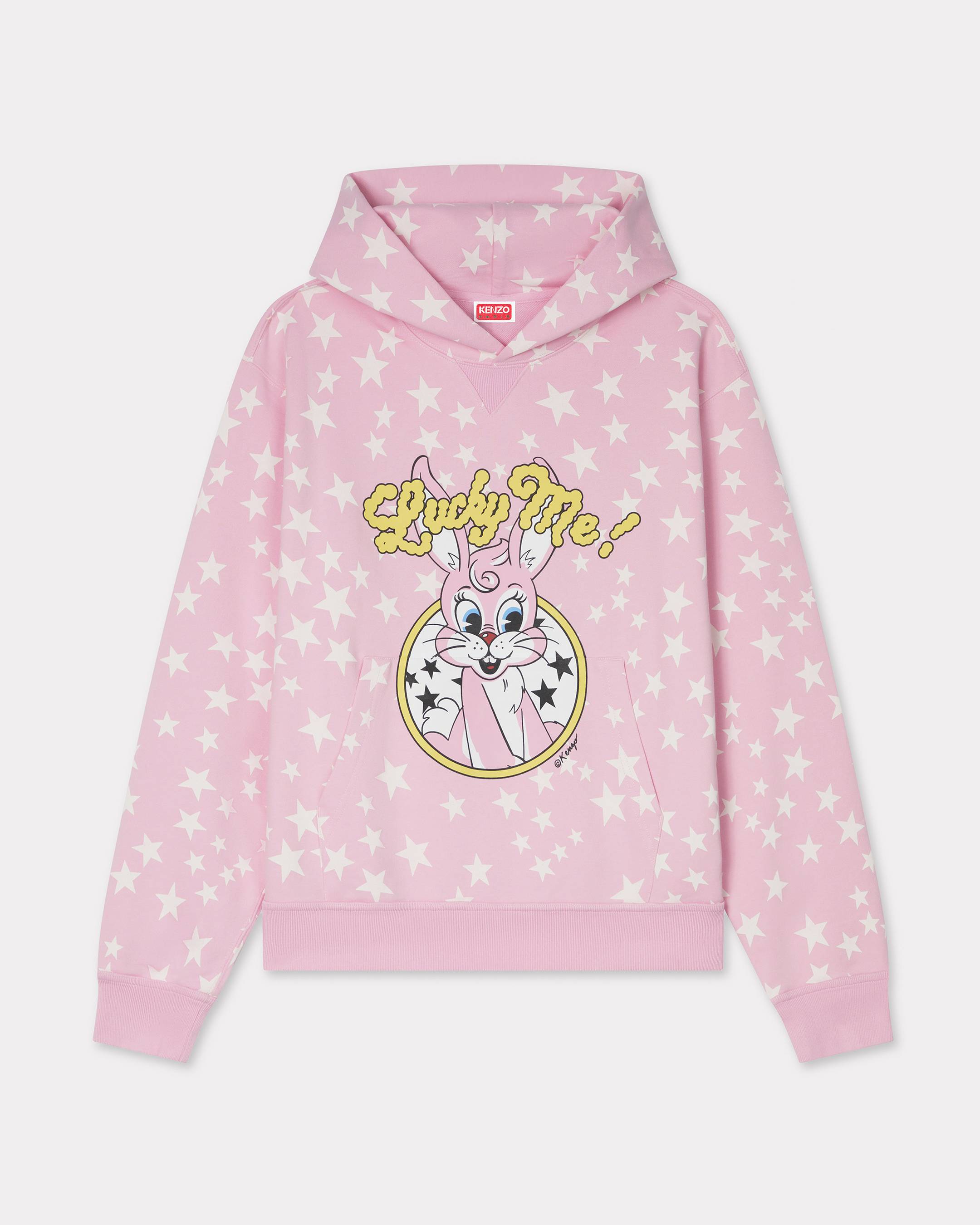 KENZO ' Cartoon' Hoodie , Man, Flamingo Pink, Size Xs, Cotton