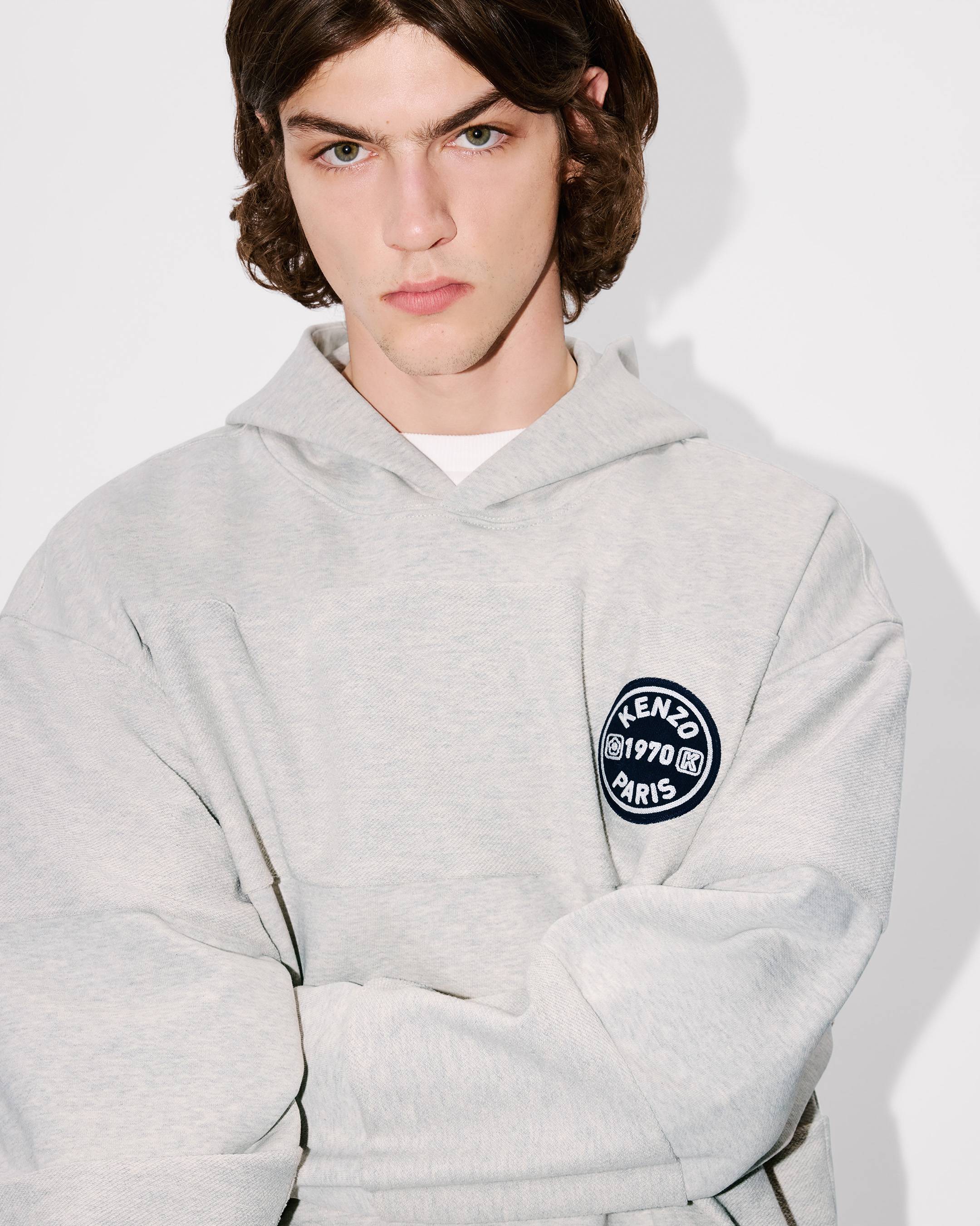 'KENZO City' embroidered oversized hoodie in cotton