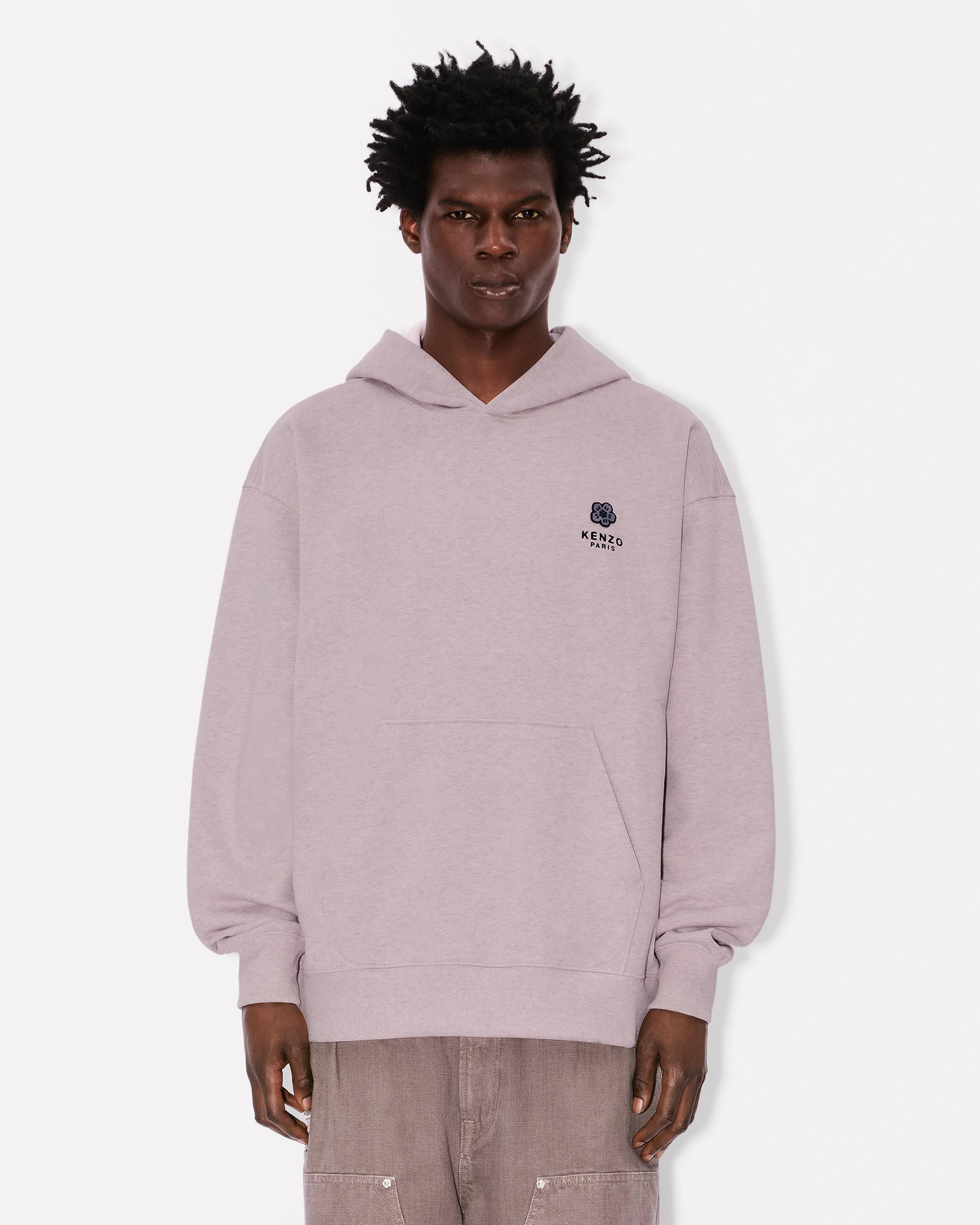 Mit „Boke Flower“ bestickter Overzize-Hoodie aus Baumwolle