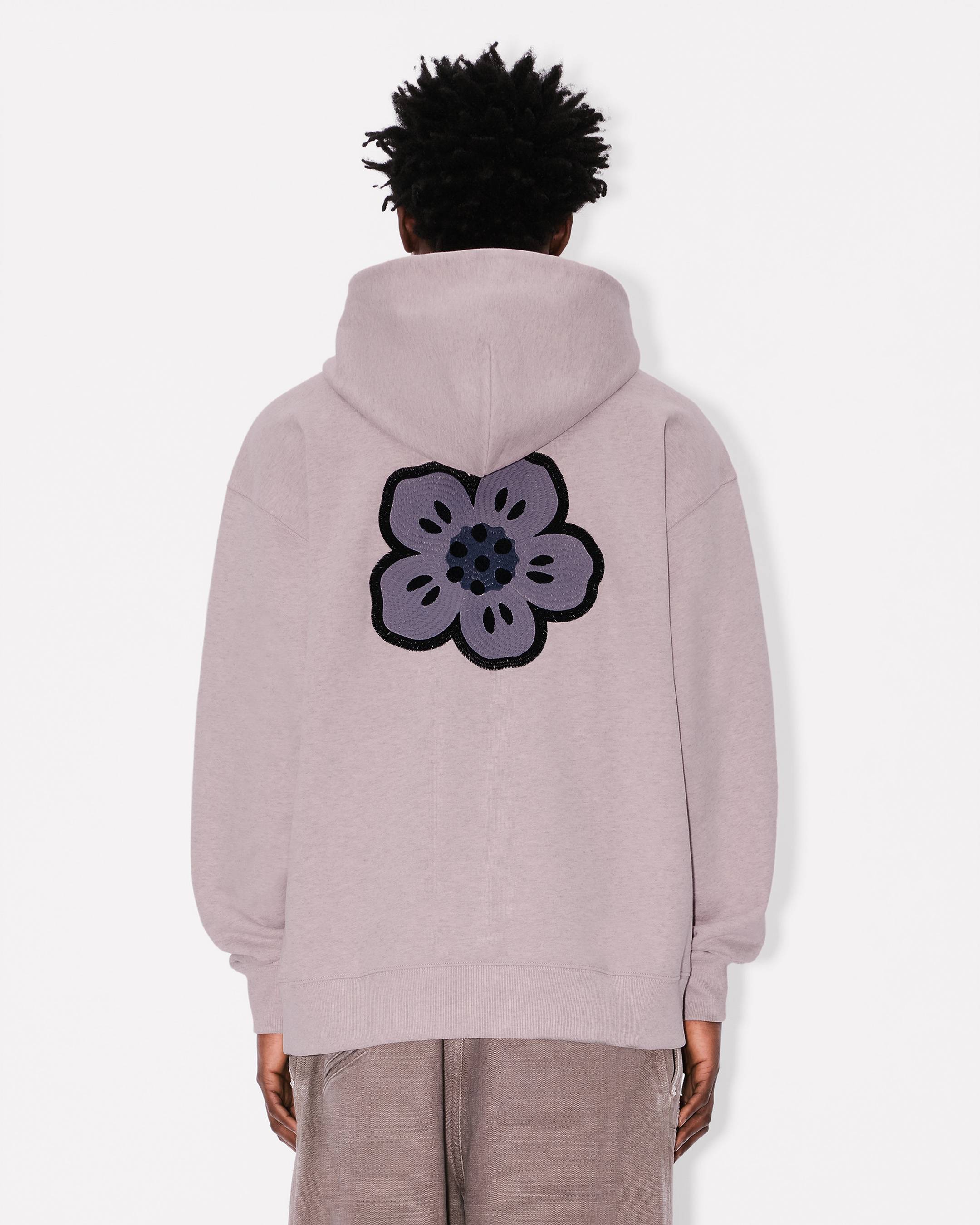 Mit „Boke Flower“ bestickter Overzize-Hoodie aus Baumwolle