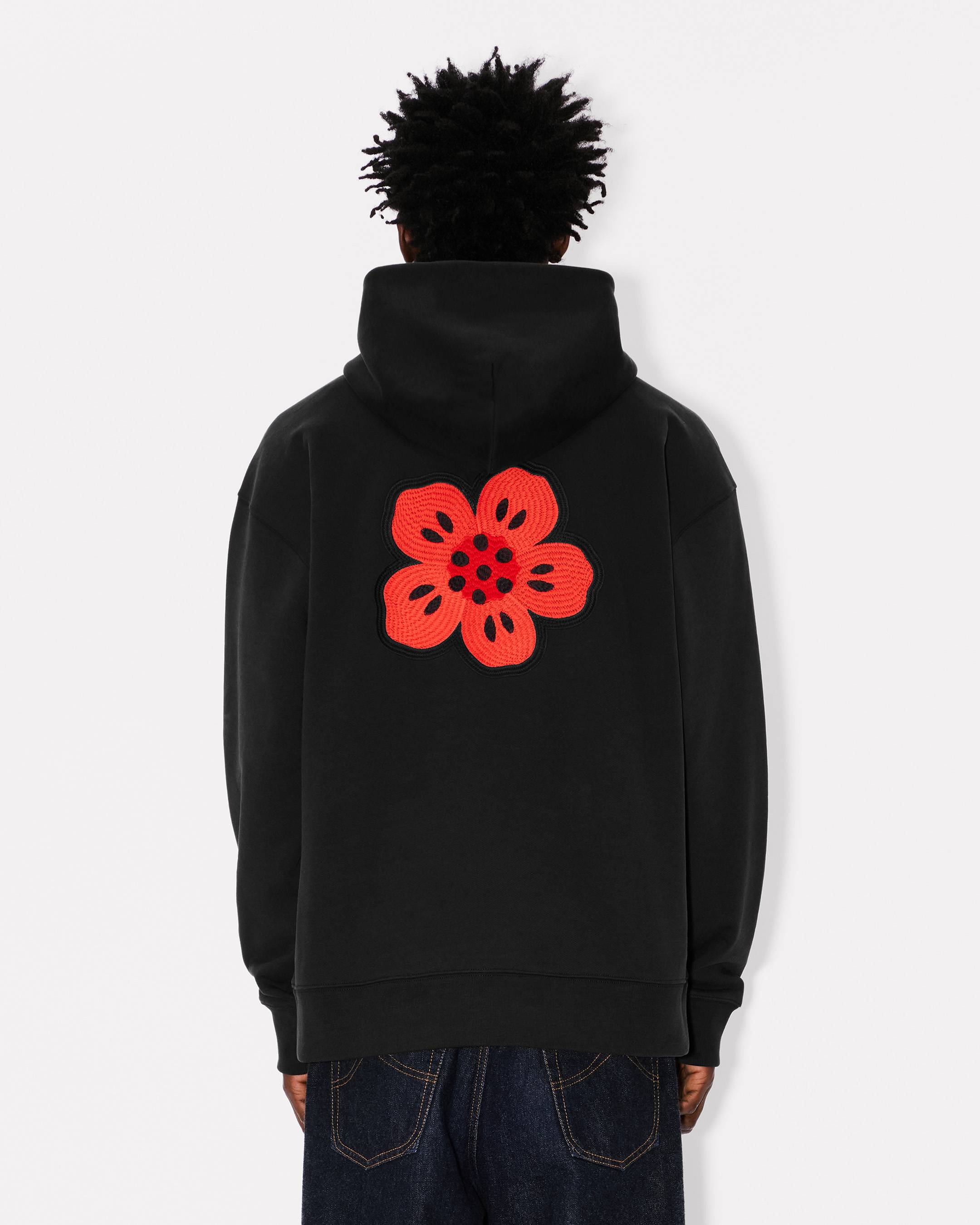 'Boke Flower' embroidered oversized hoodie in cotton