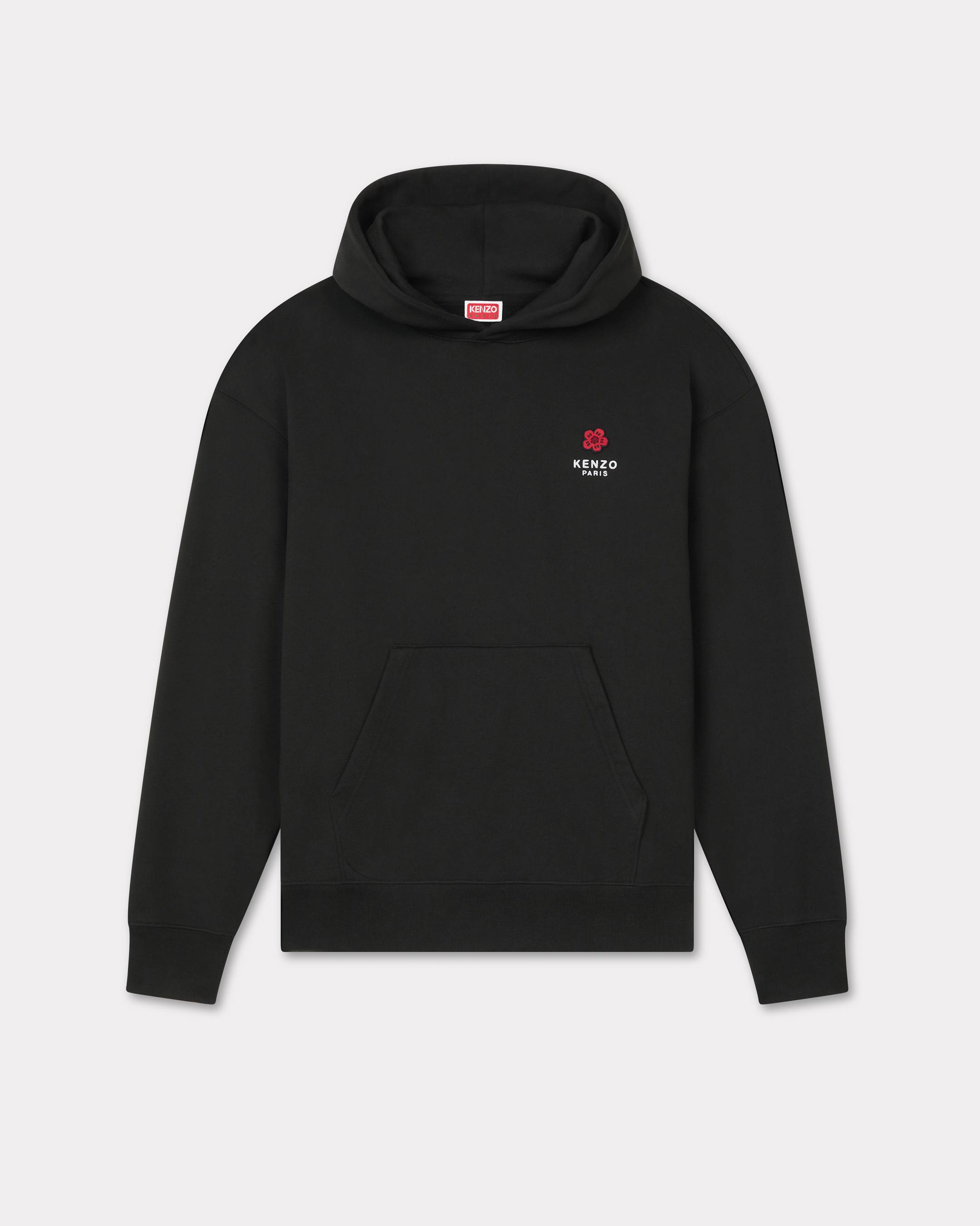 KENZO 'Boke Flower' Embroidered Oversized Hoodie , Man, Black, Size Xs, Cotton