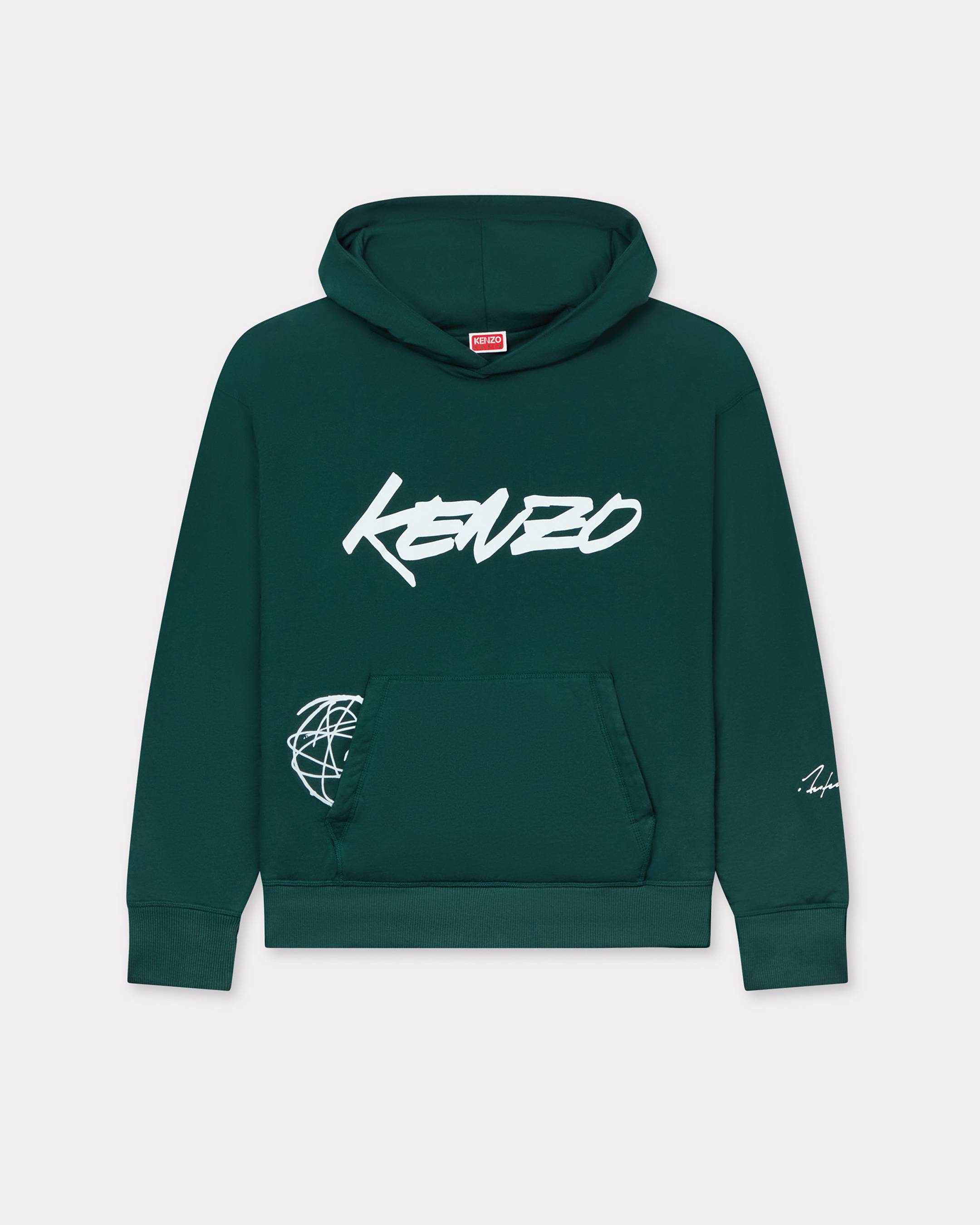 KENZO 'KENZO x Futura 2000' Padded Hoodie, Man, Green, XXL, Cotton