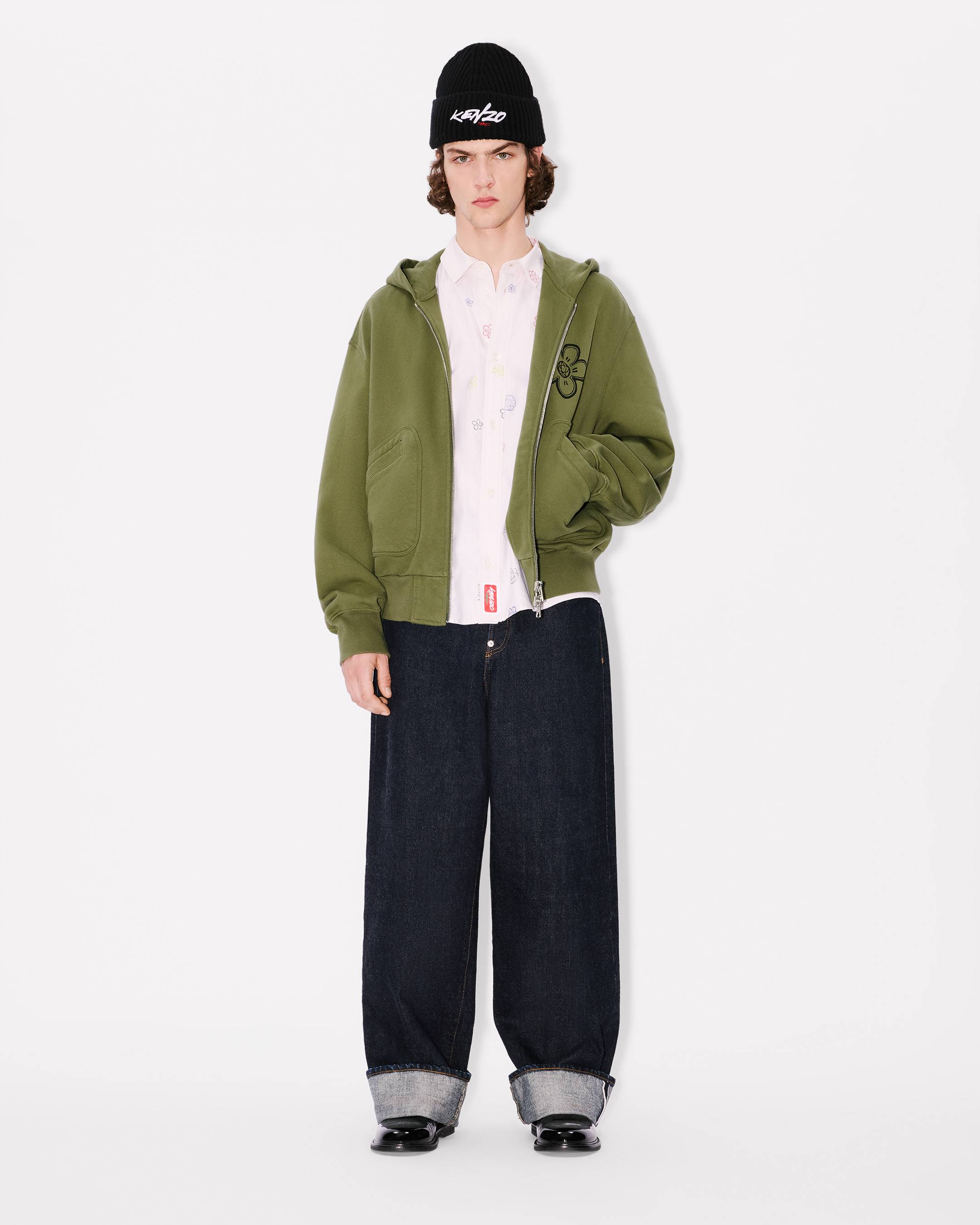 'Kenzo x Futura 2000' boxy full-zip hoodie in cotton